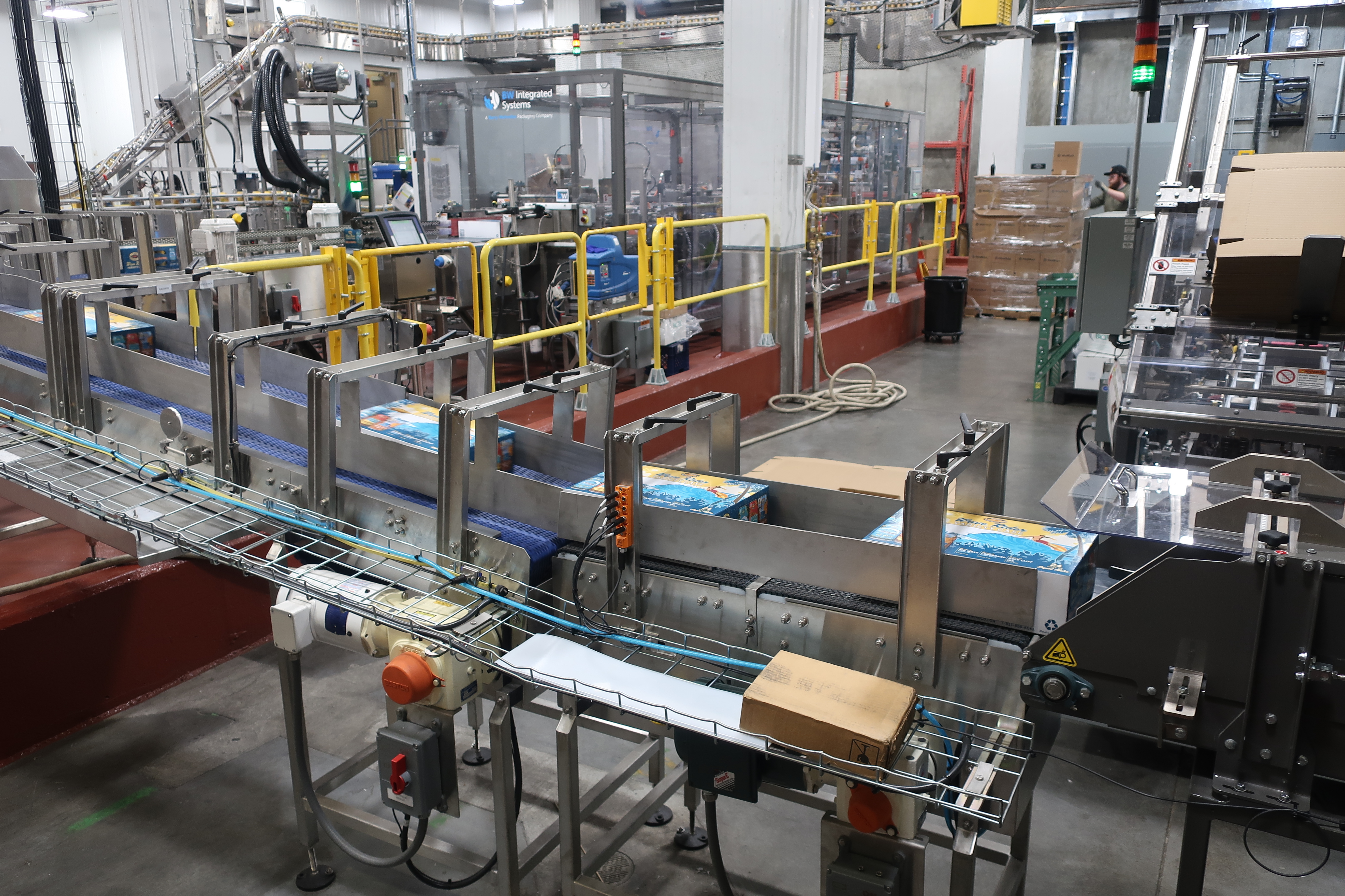The new canning line at Widmer Brothers Brewing. This line can fill 250 cans per minute!