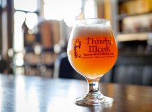 Thirsty Monk and CrookedStave collaboraton beer, Brett Brut Rose IPA.