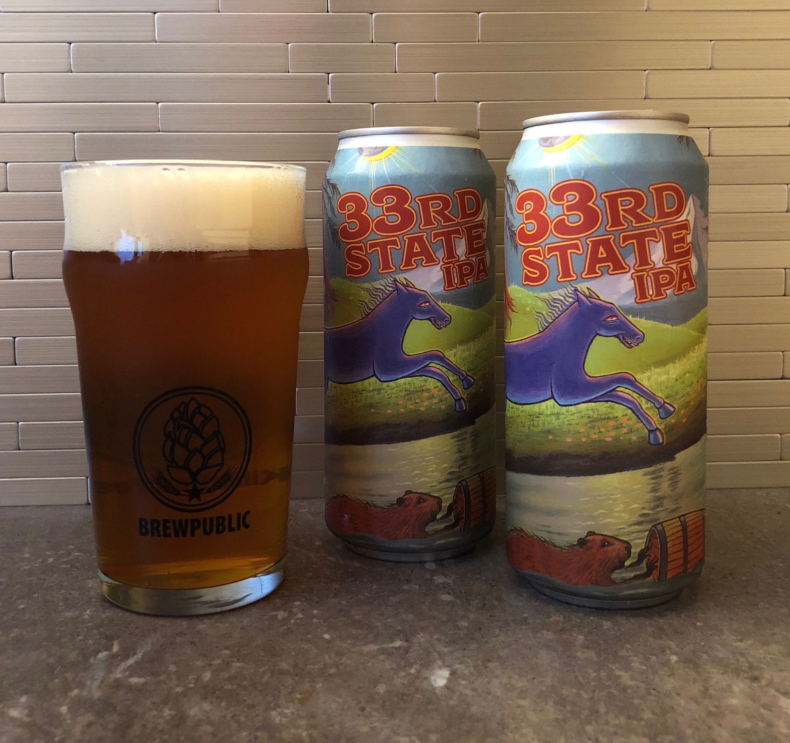 McMenamins new 33rd State IPA, a Northwest style IPA is now available in 16oz cans.