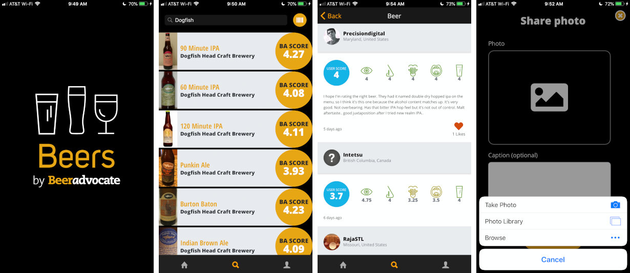 image of screenshot of Beers by BeerAdvocate courtesy of BeerAdvocate
