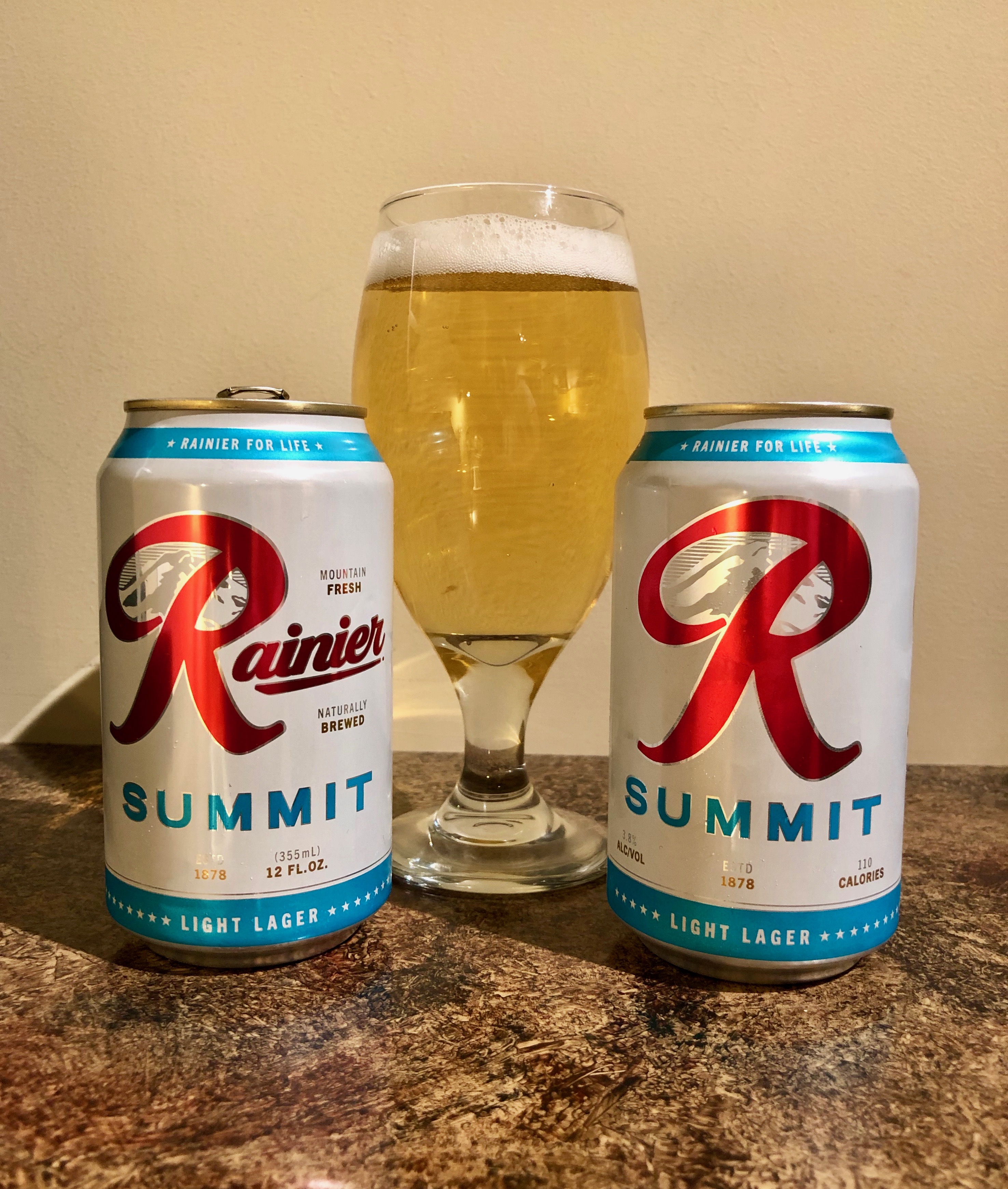 Rainier Summit, a new light lager from the iconic Rainier.