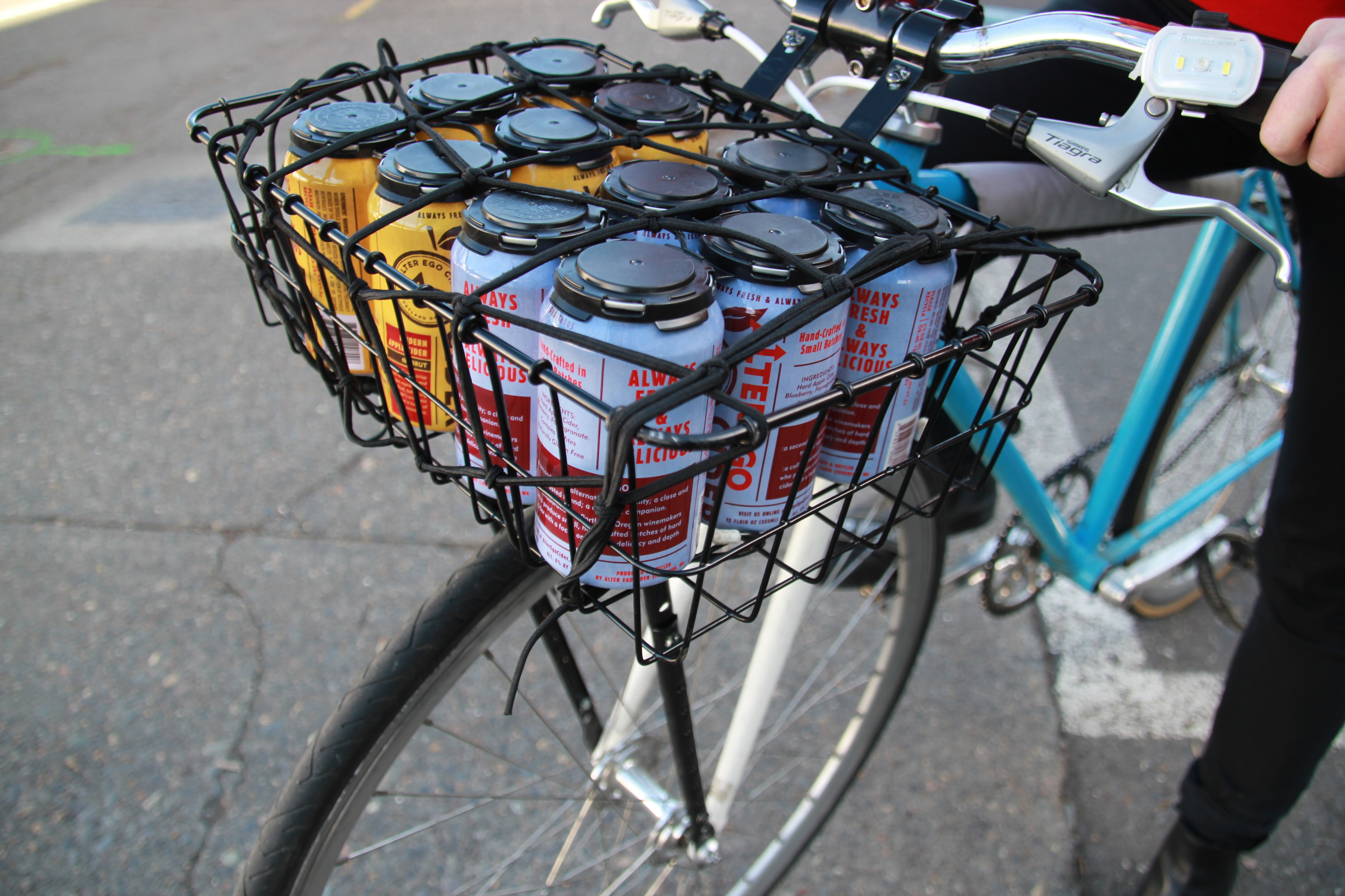 image of Cans on Bike courtesy of Alter Ego Cider