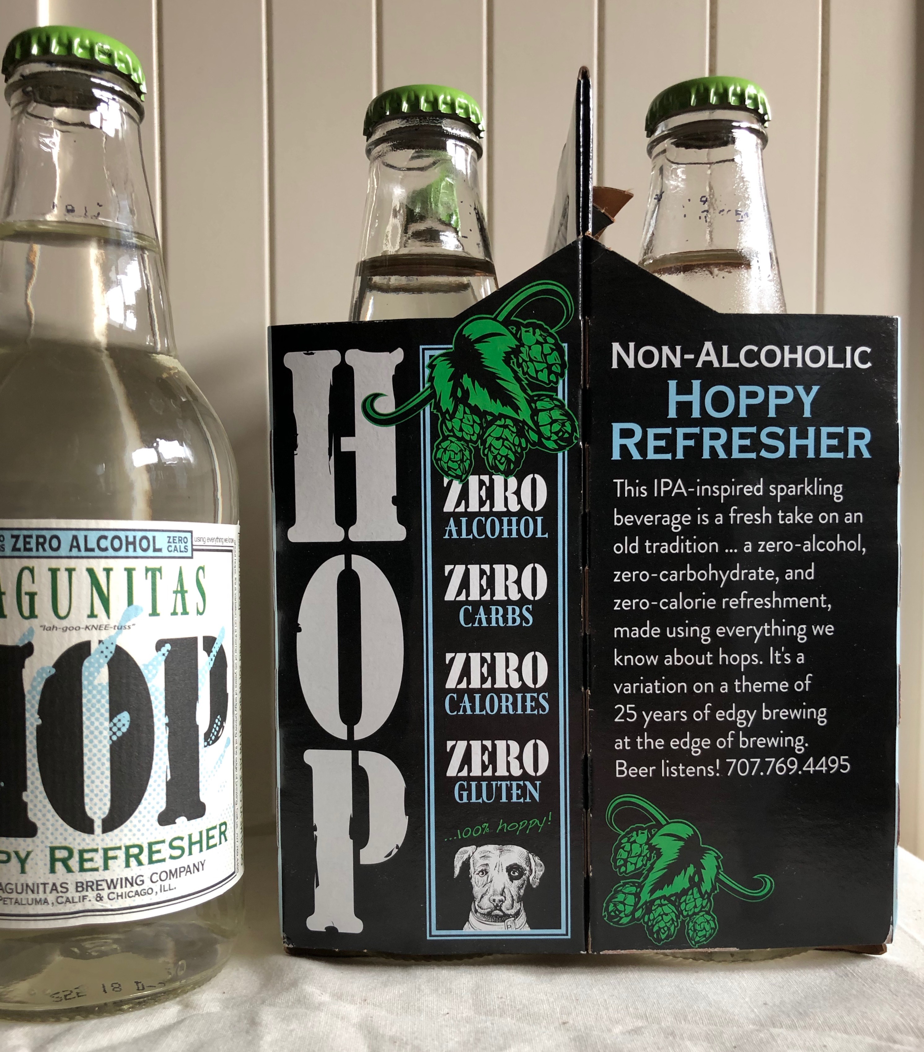 Lots of Zeros in this flavorful Lagunitas Hop Hoppy Refresher.