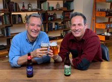 The Boston Beer Company acquires Dogfish Head Brewery. Pictured is Jim Koch and Sam Calagione. (image courtesy of The Boston Beer Co.)