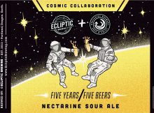 Ecliptic Brewing & Breakside Brewery Cosmic Collaboration Nectarine Sour Ale Label