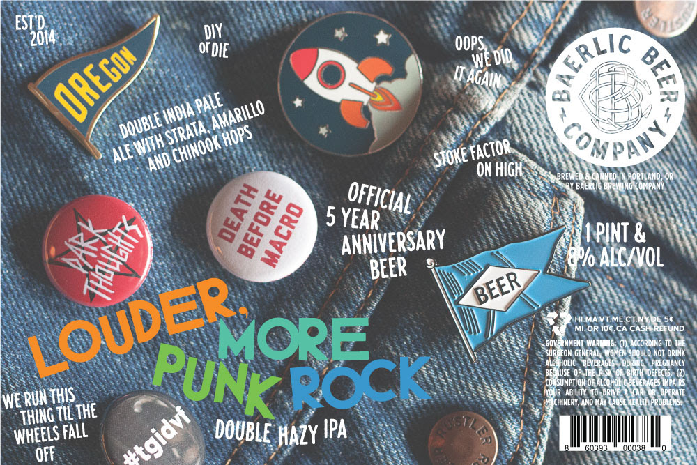 Louder More Punk Rock Double Hazy IPA Label