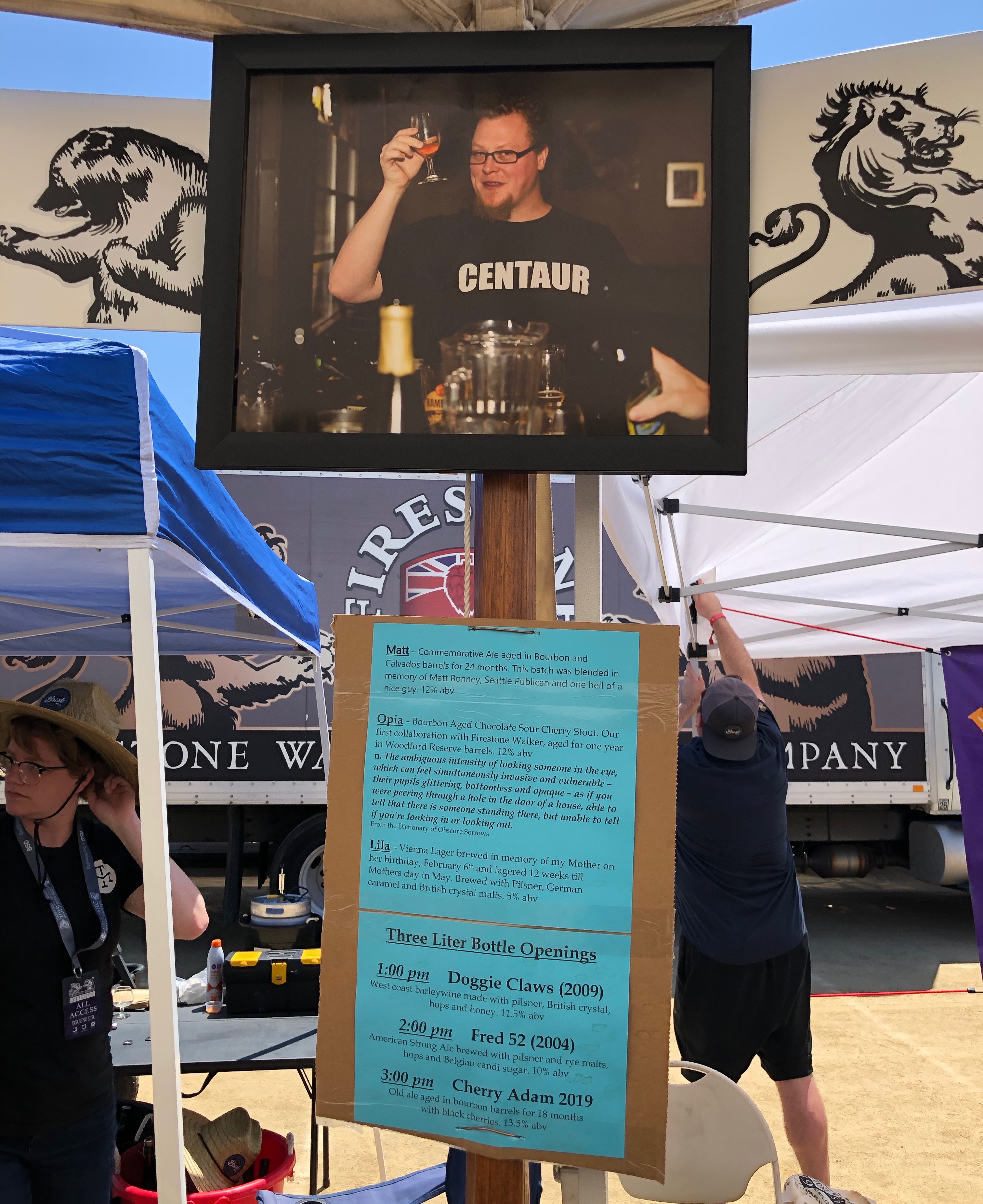 Matt Bonney tribute from Hair of the Dog Brewing at the 2019 Firestone Walker Invitational Beer Fest.