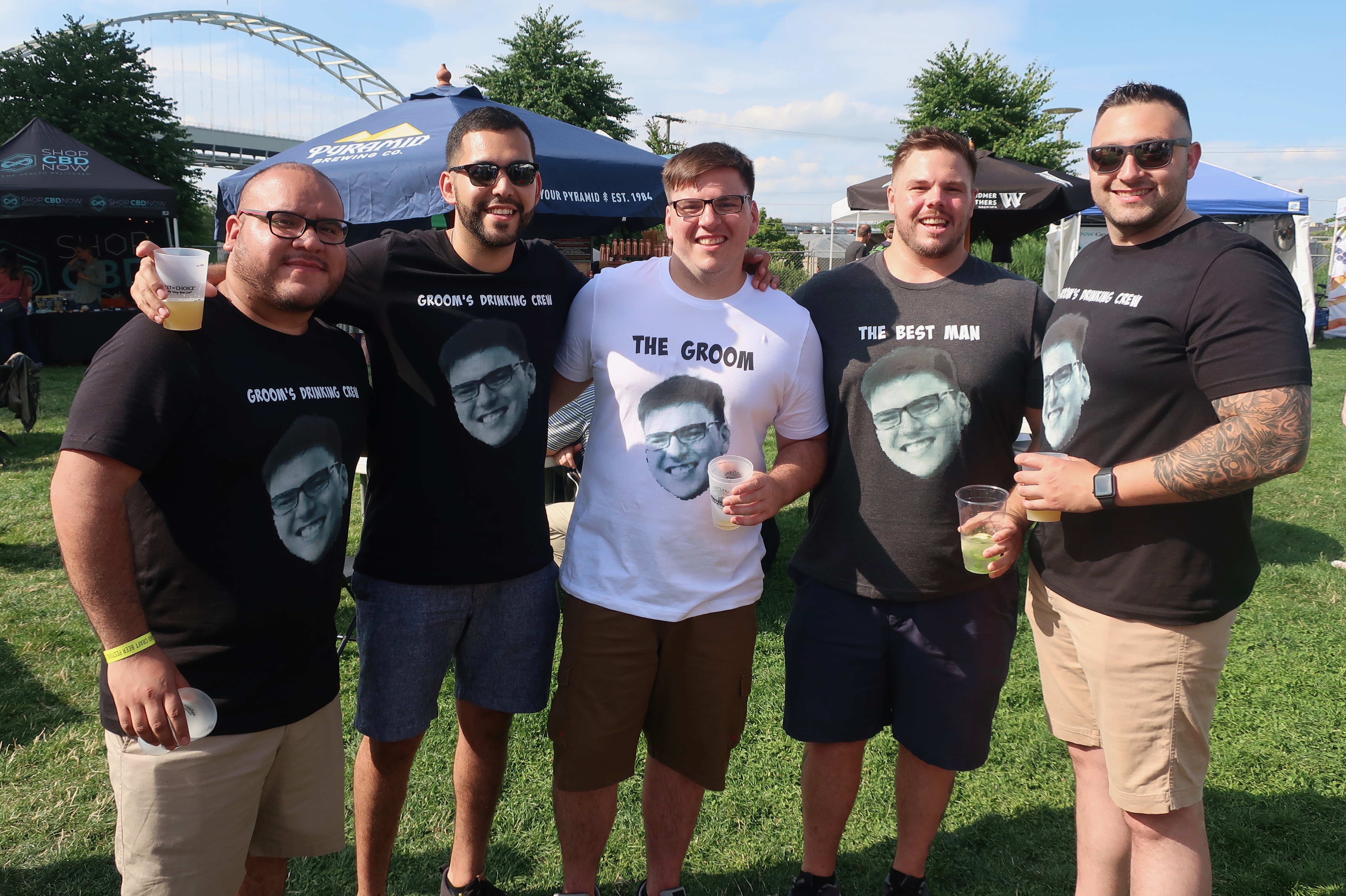 A bachelor party made the trek from New Jersey and attended the Portland Craft Beer Festival.