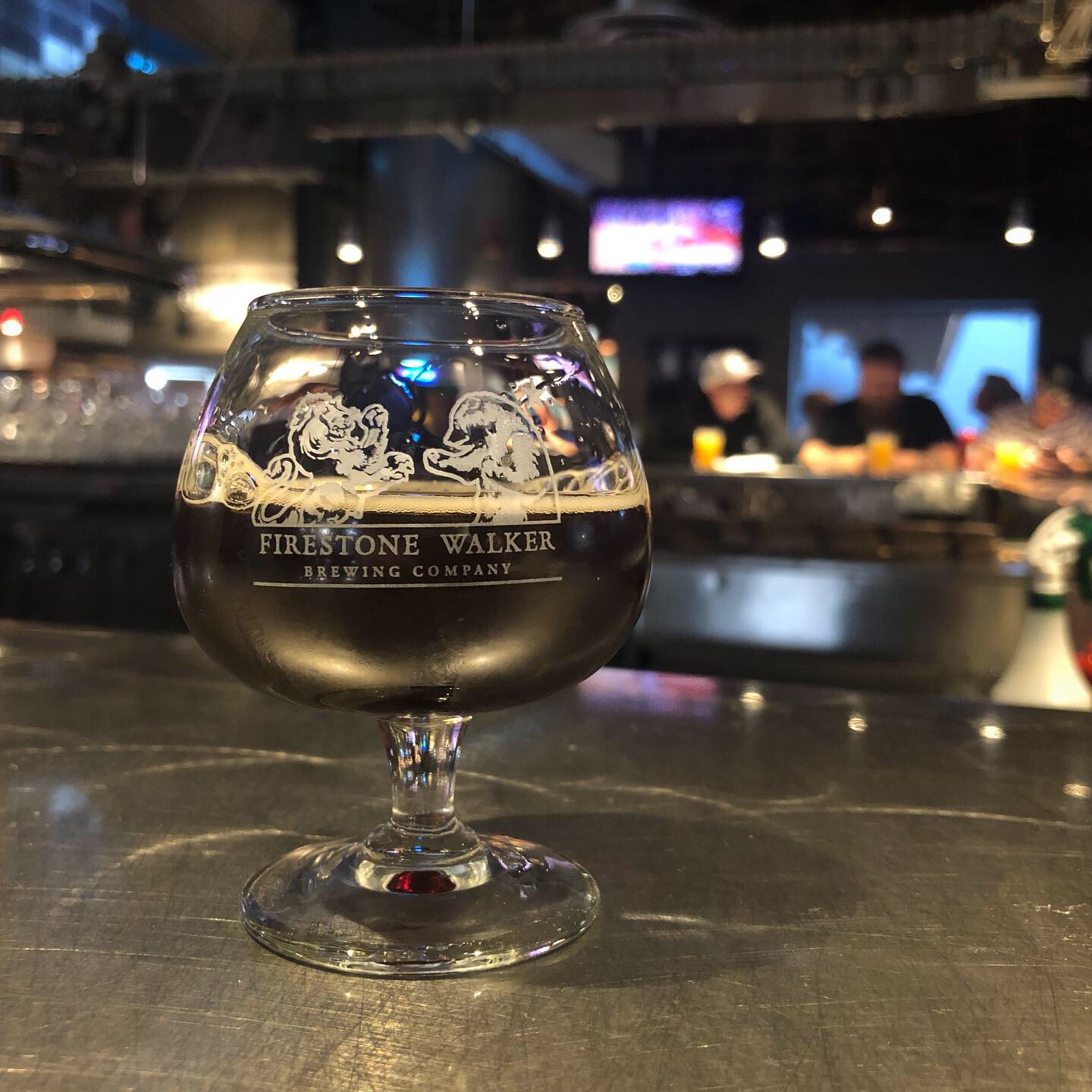 A draft pour of Firestone Walker Old Man Hattan at its brewery in Paso Robles, California.