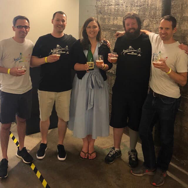Brews for New Avenues co-Founders James Bruce and Jeremy Herrig, Co-Chairs Don Lowman and Andy LoPiccolo, and former 10-year New Avenues dedicated staff member and 2019 Brews for New Avenues Event Director Jessica Elkan.(image courtesy of Brews for New Avenues)