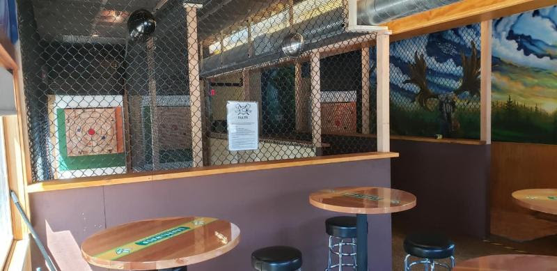 Laurelwood Brewing has partnered with Celtic Axe Throwing at its NE Sandy location. (image courtesy of Laurelwood Brewing)