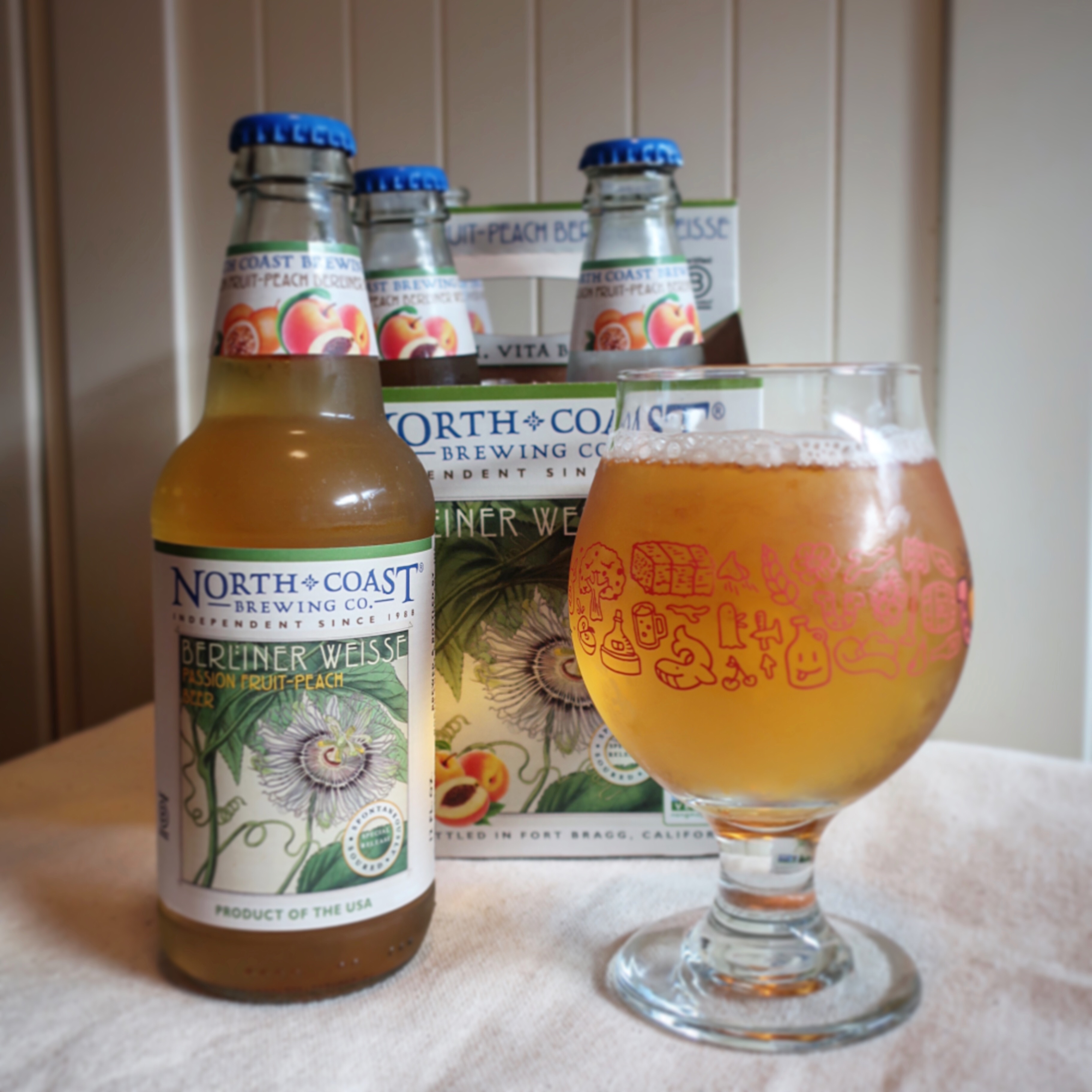 Passion Fruit-Peach Berliner Weisse from North Coast Brewing Co.