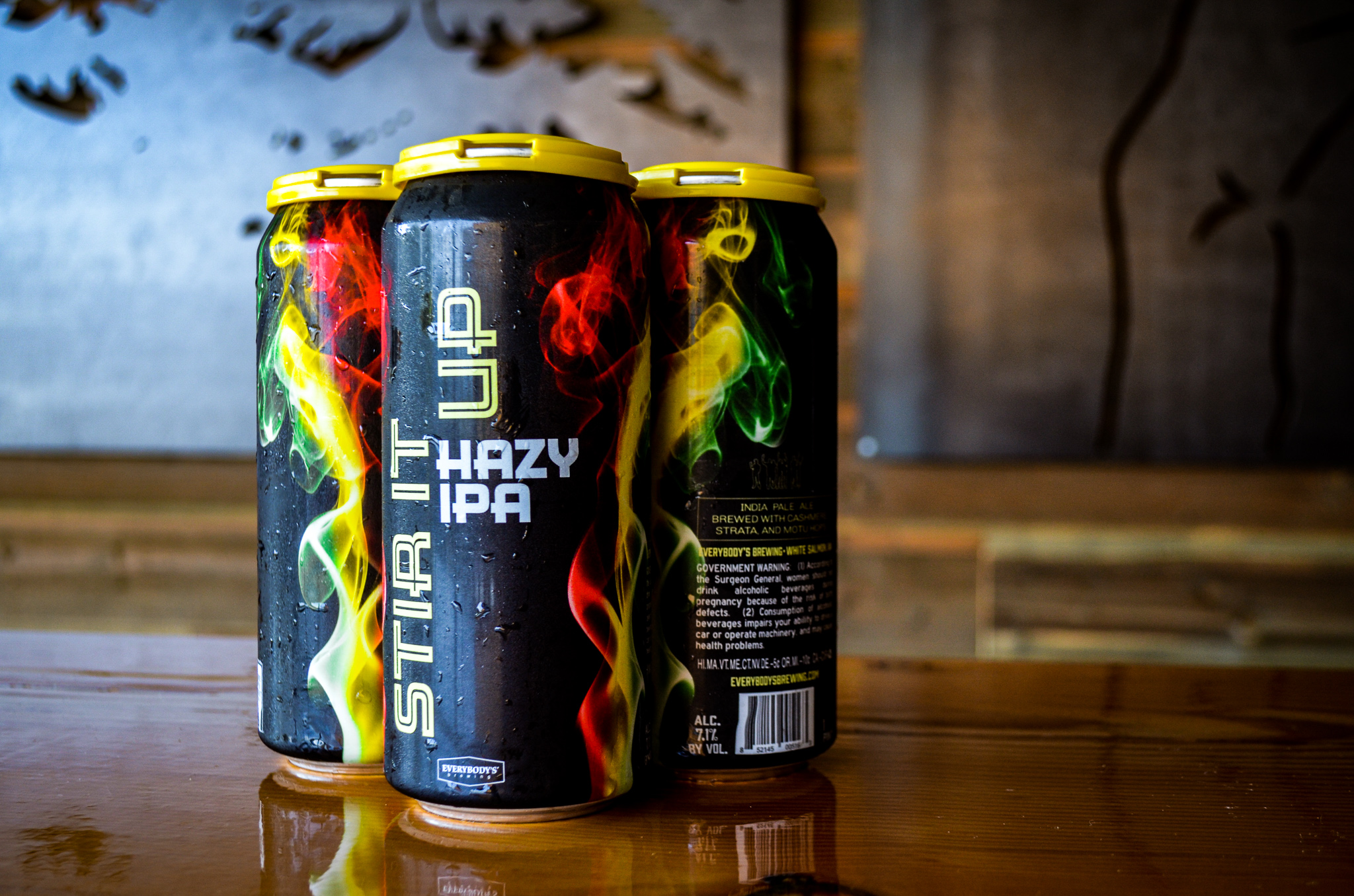 image of a 4-pack of Stir It Up Hazy IPA courtesy of Everybody's Brewing