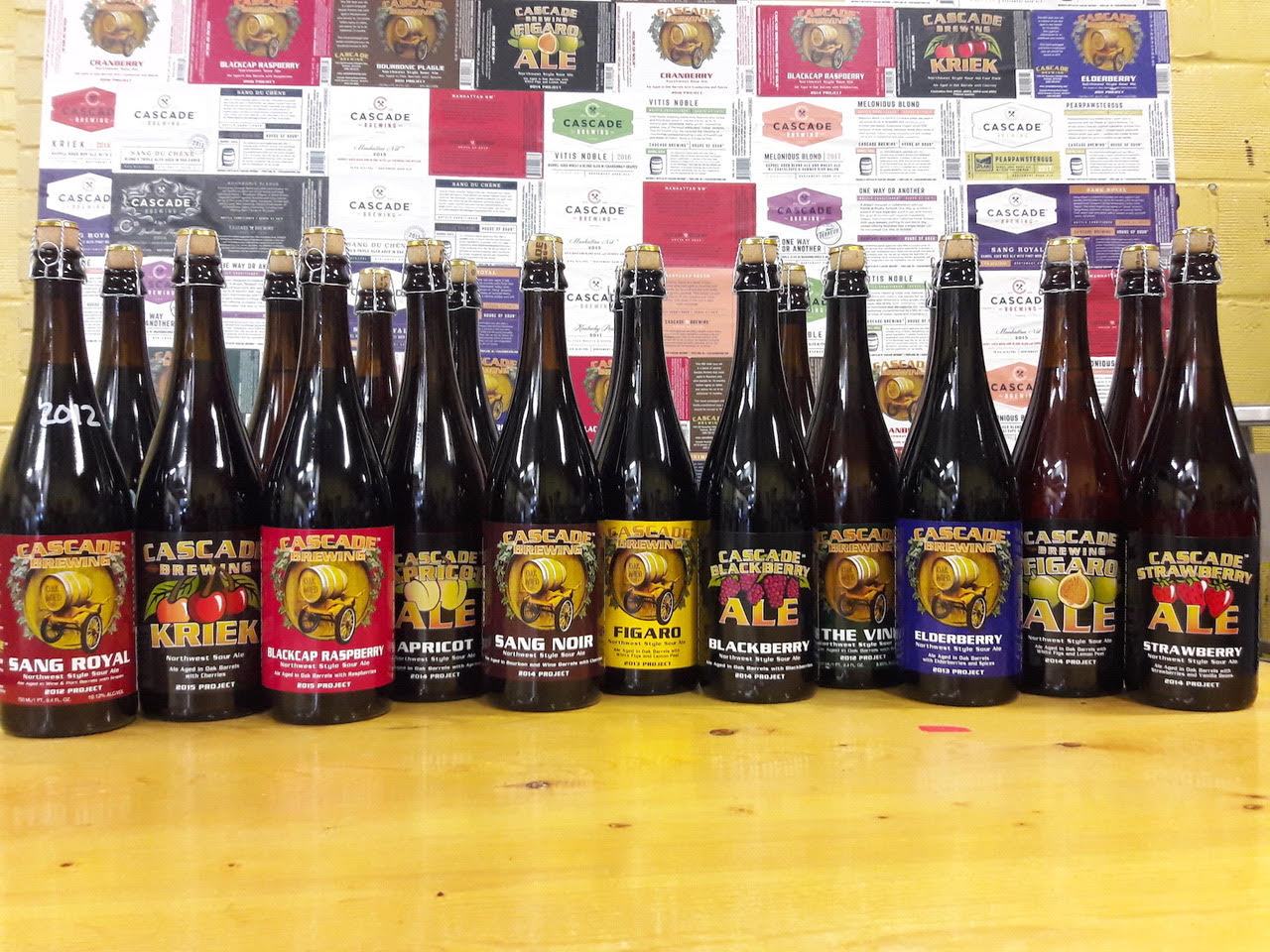 image of bottles that are part of the Raid the Cellar are courtesy of Cascade Brewing