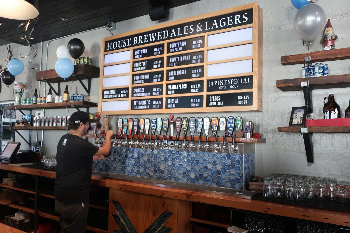 The taproom at Everybody's Brewing in White Salmon, Washington.