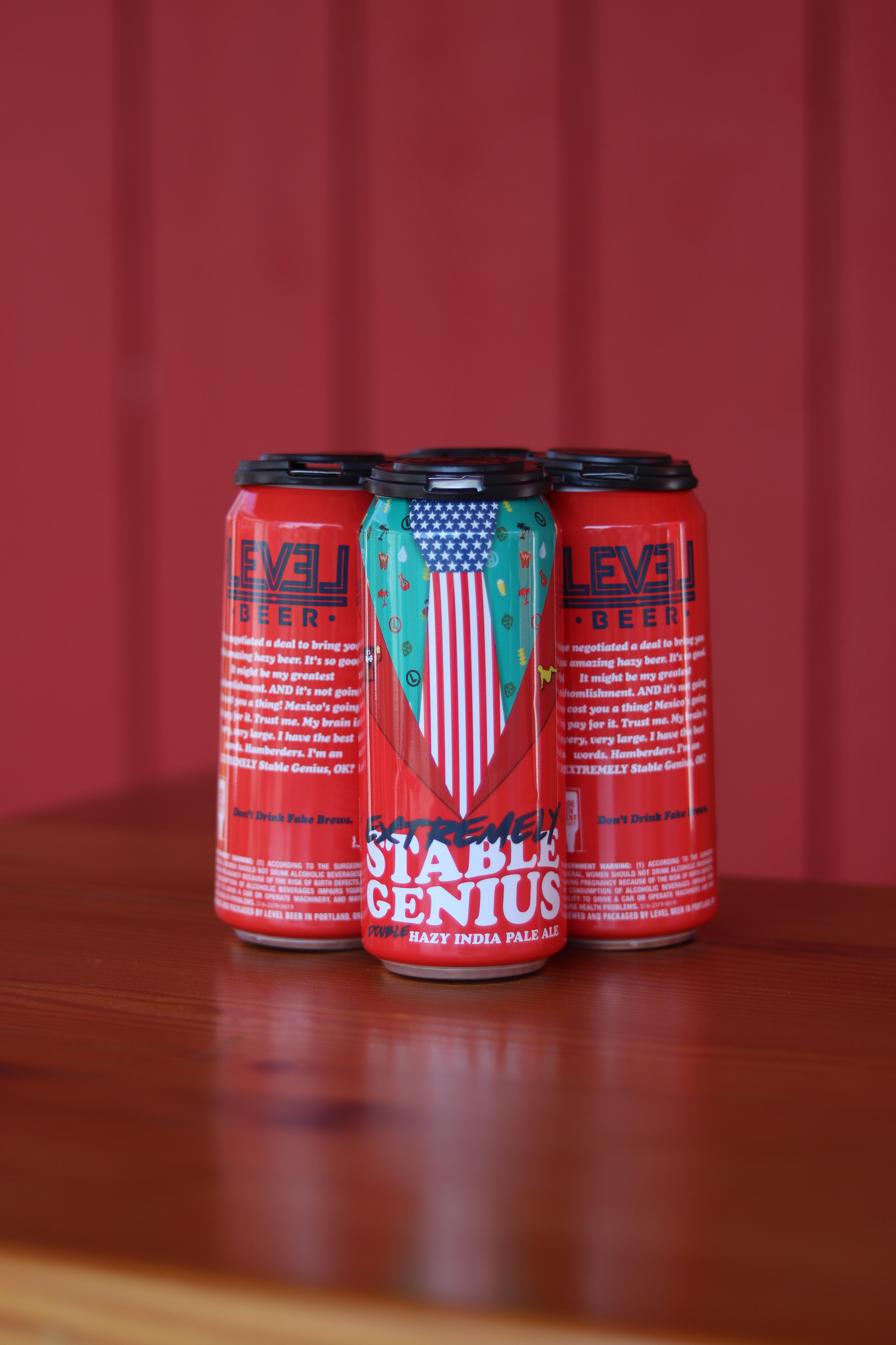 image of Extremely Stable Genius Double Hazy IPA courtesy of Level Beer