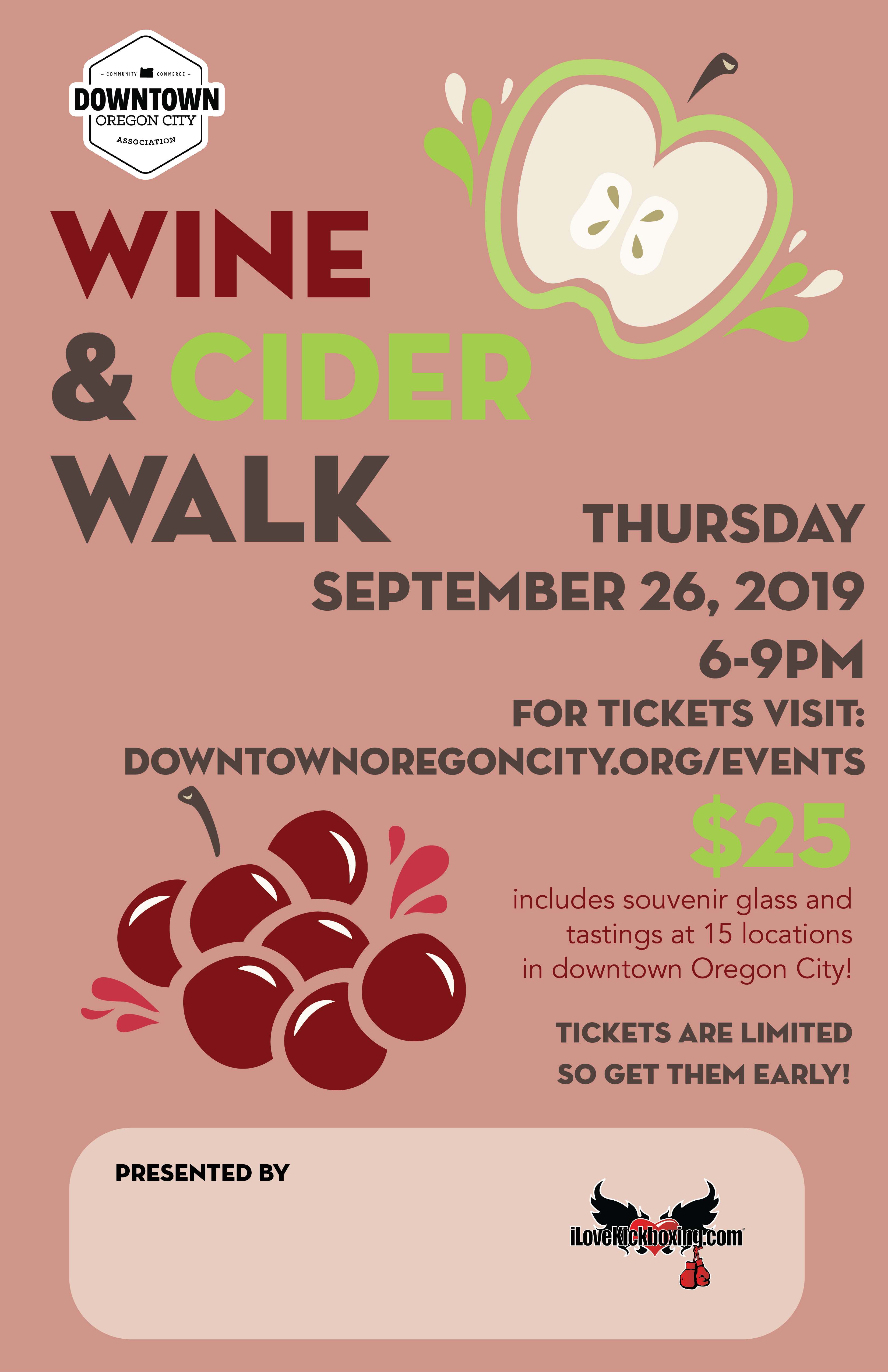Downtown Oregon City Wine and Cider Walk Poster