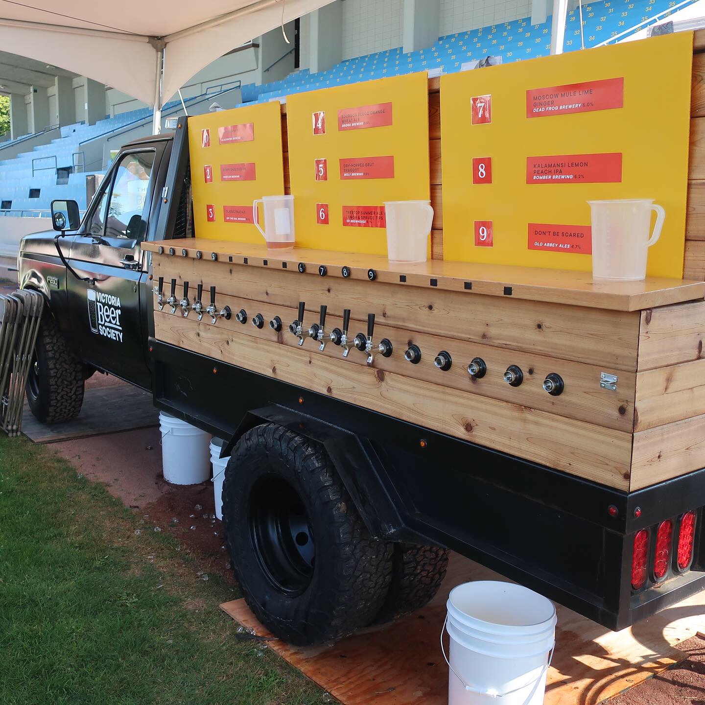 The BC Ale Trail has its very own beer truck. During the 2019 Great Canadian Beer Festival it poured various beers from the ale trail.