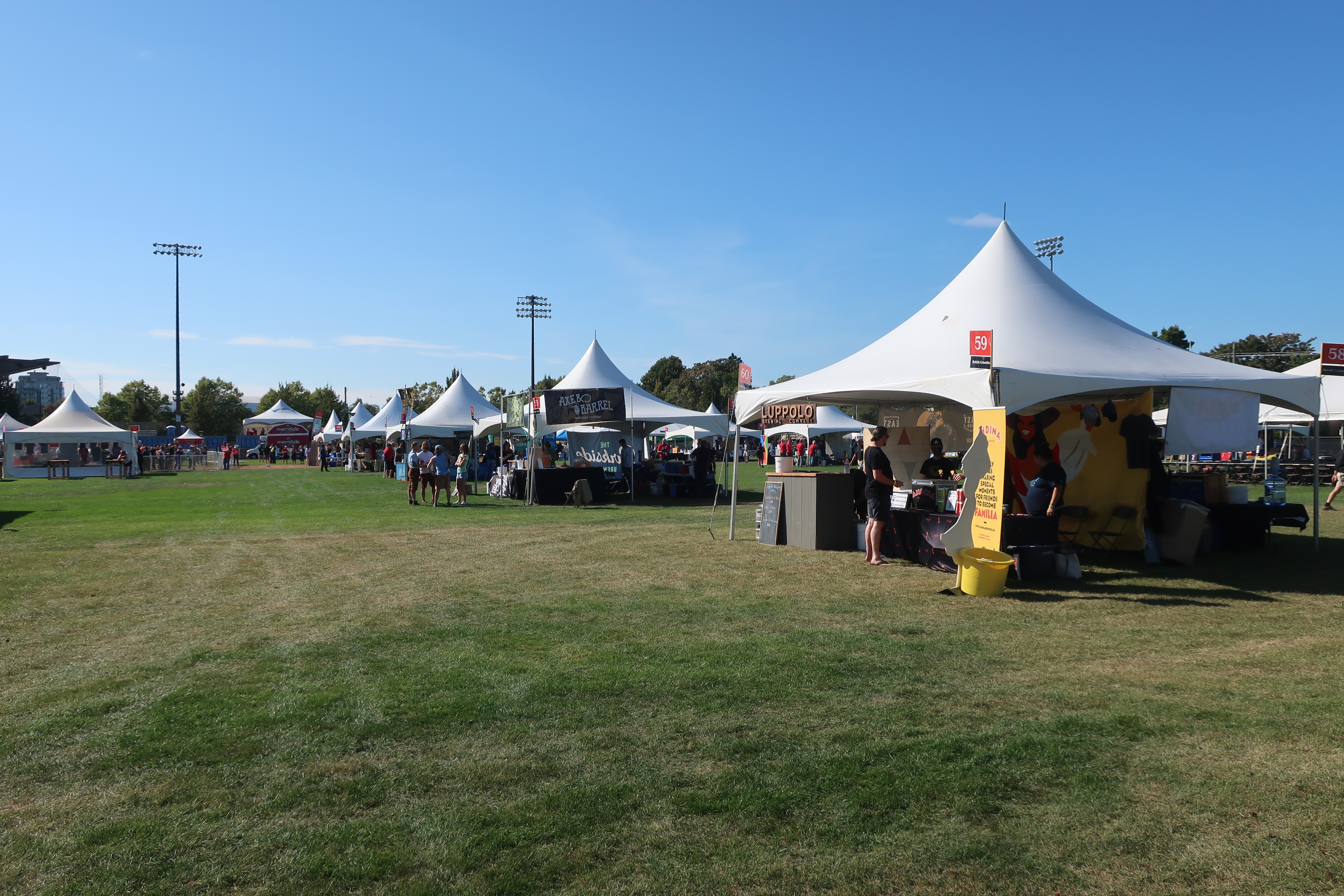 The festival grounds at the 2019 Great Canadian Beer Festival prior to opening.
