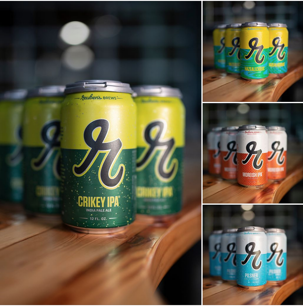image of the refreshed branding courtesy of Reuben's Brews