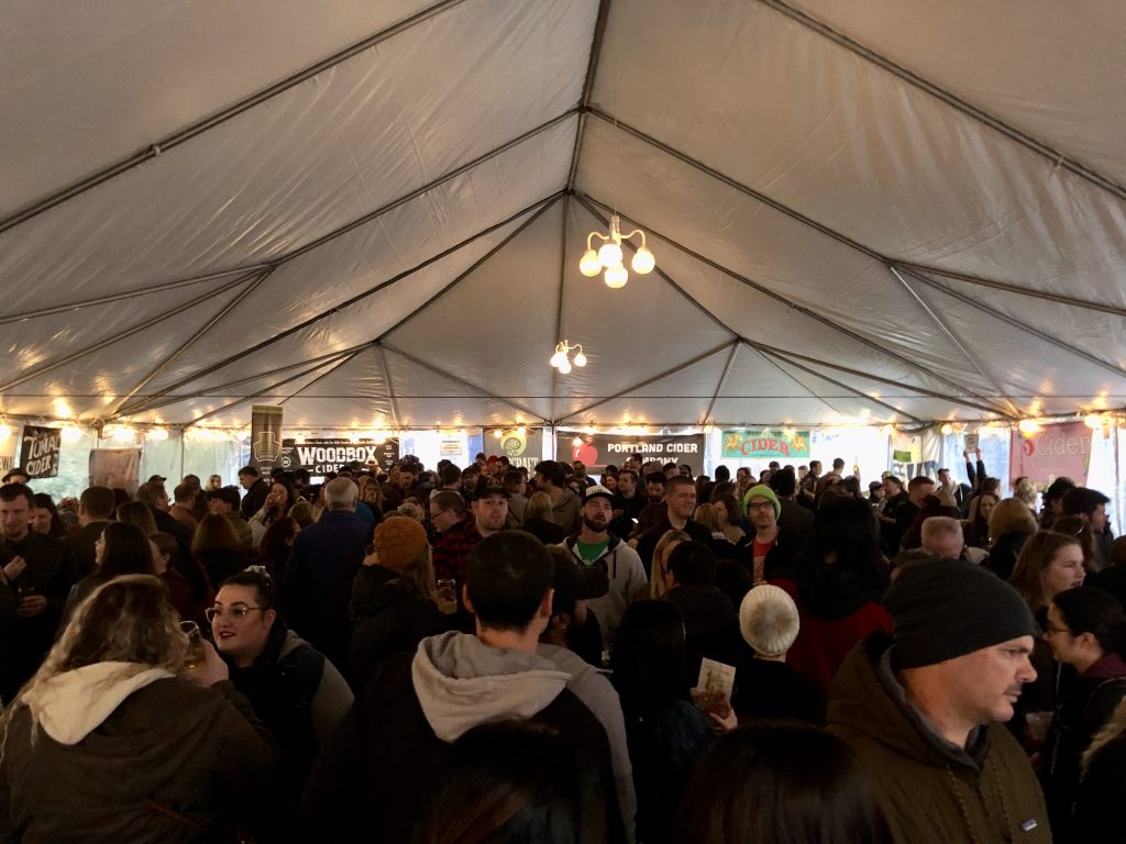 The festive crowd at the McMenamins Cornelius Pass Roadhouse Wassail Cider Festival.