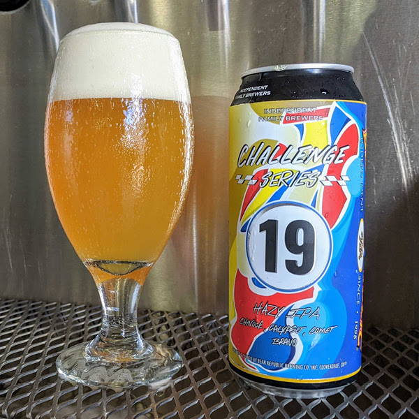 image of Challenge Series #19 Hazy IPA courtesy of Bear Republic Brewing.