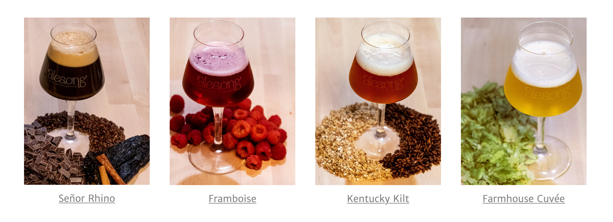Alesong Brewing & Blending March 2020 Beer Releases - Señor Rhino, Framboise, Kentucky Kilt, and Farmhouse Cuvée