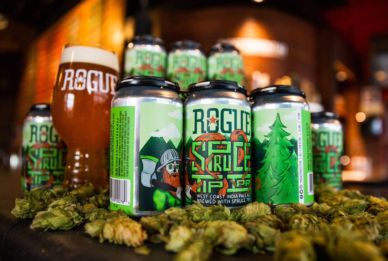 image of Spruce Tip IPA courtesy of Rogue Ales & Spirits