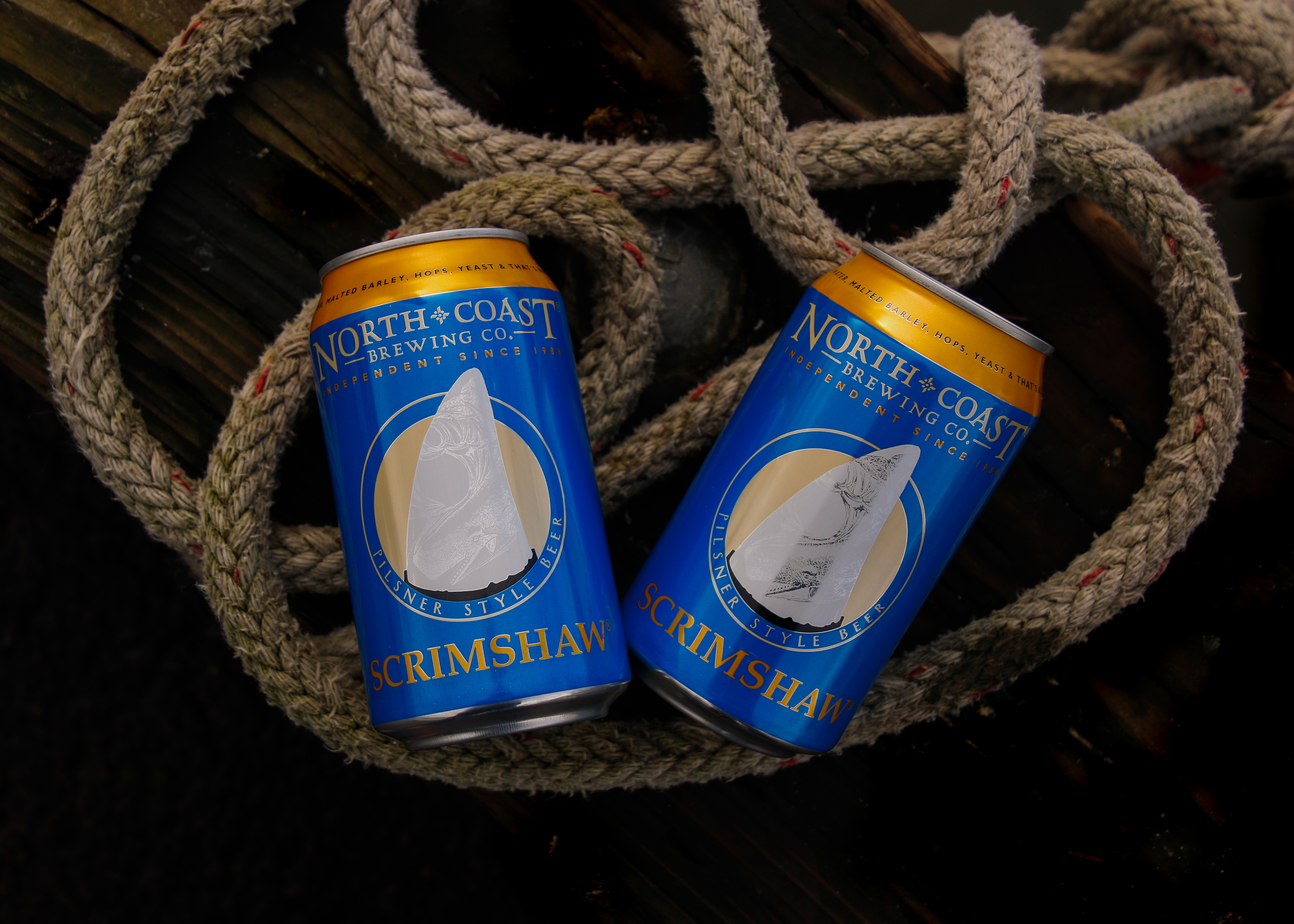 image of the new Scrimshaw cans courtesy of North Coast Brewing Company