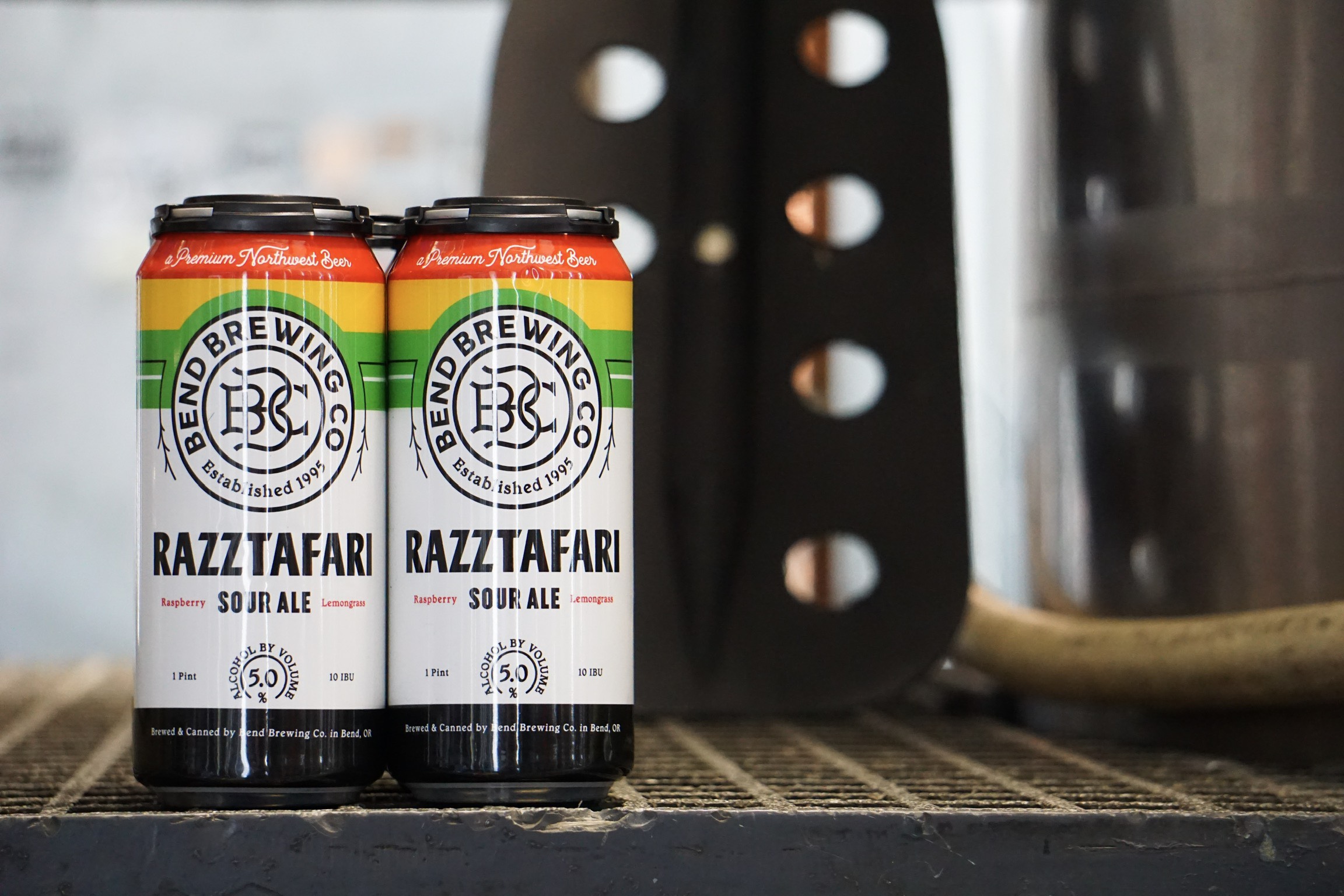 image of Razztafari Sour Ale Cans courtesy of Bend Brewing Co.