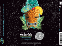 Ecliptic Brewing Hoku-lele Tiki-Inspired Tropical Ale Label