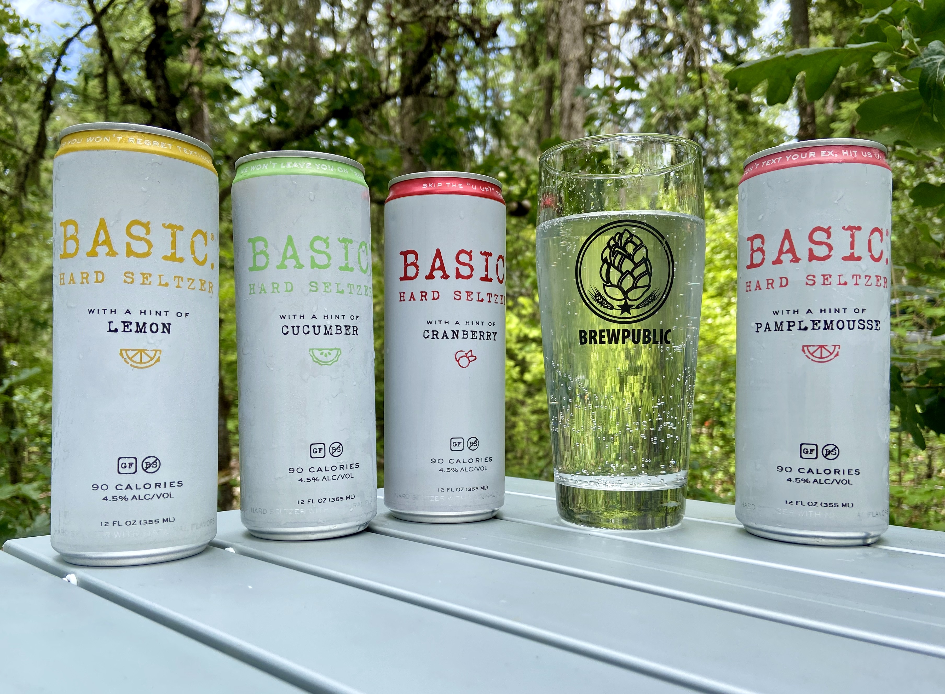 Basic Hard Seltzer Now Available In Lemon Cucumber Cranberry And Pamplemousse