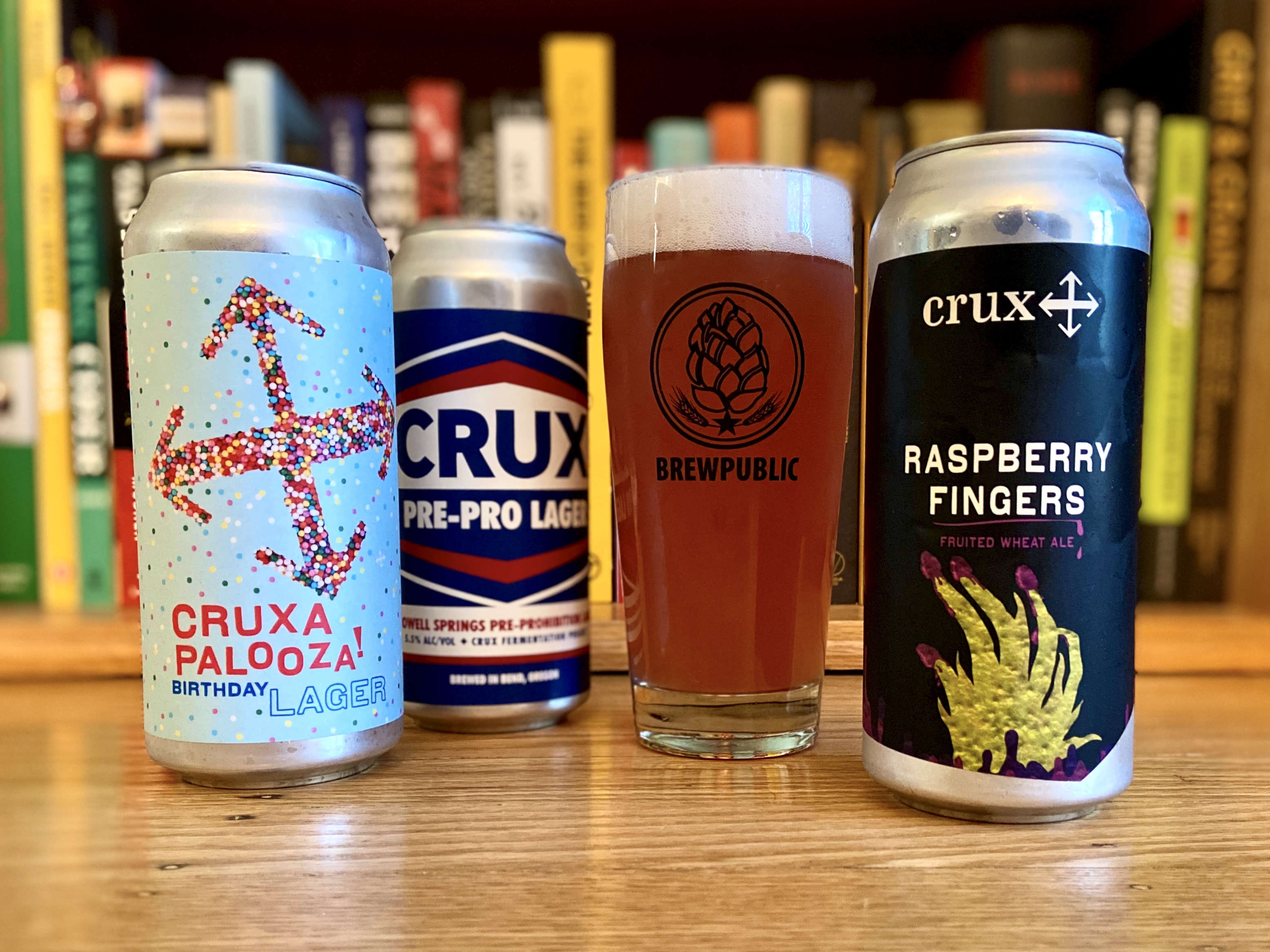 Crux Fermentation Project releases Rapberry Fingers, Crux Pre-Pro Lager, and Cruxapalooza Birthday Lager in 16oz cans.