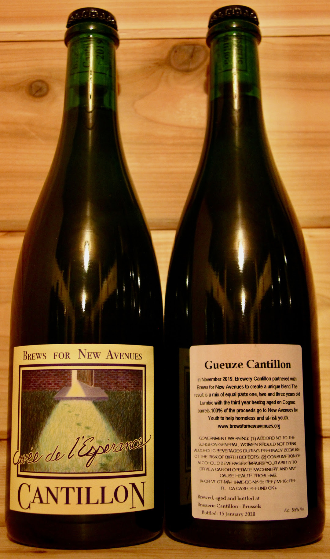 image of Brews For New Avenues Cantillon Cuvée de l’Espérance Auction courtesy of Brews For New Avenues