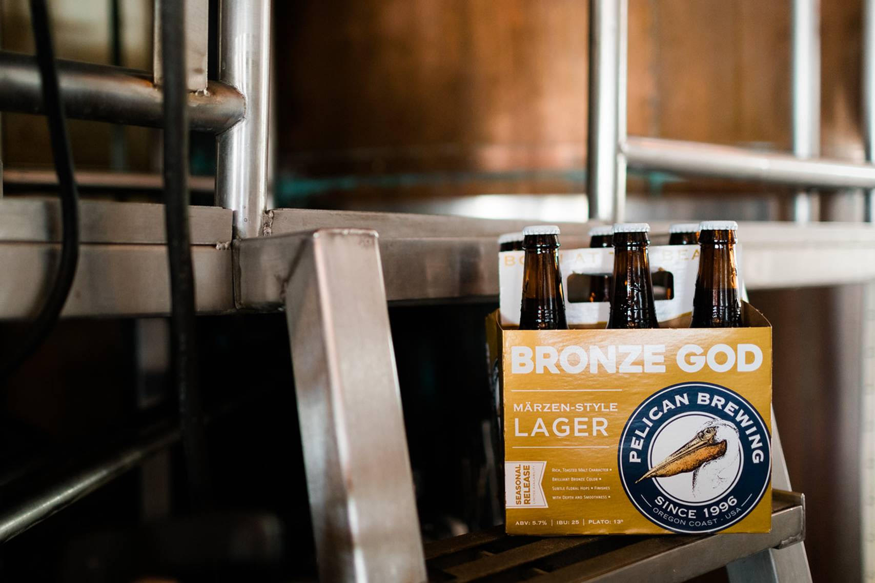 image of Bronze God Marzen-Style Lager courtesy of Pelican Brewing