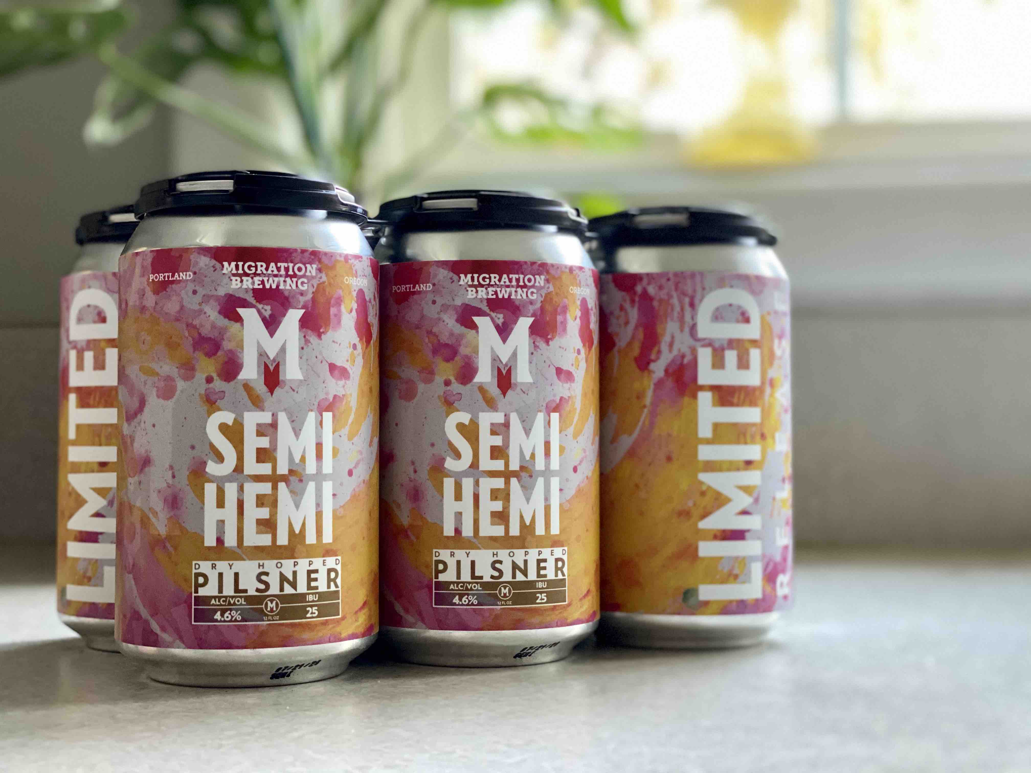 image of Semi Hemi Dry Hopped Pilsner courtesy of Migration Brewing
