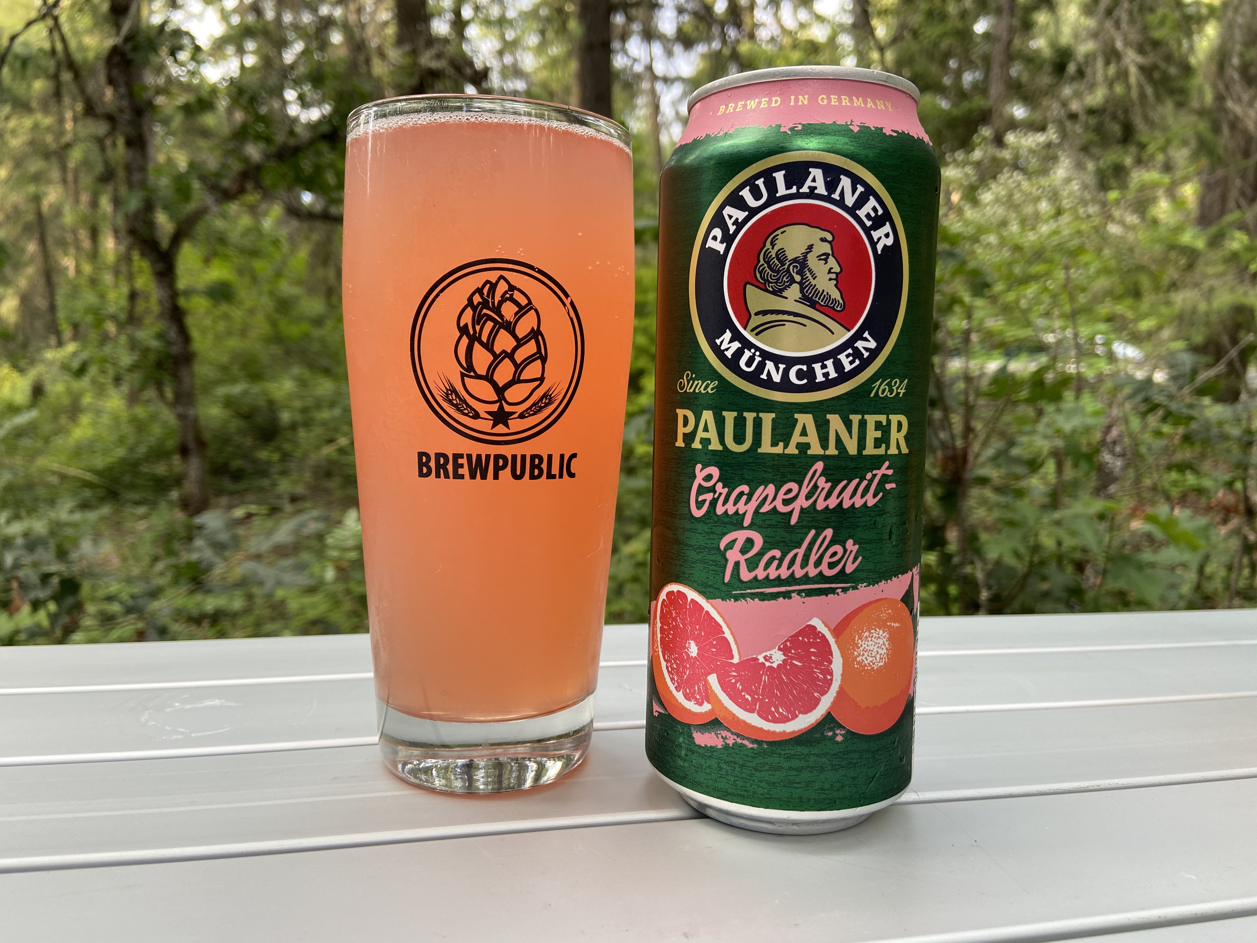 The new Paulaner Grapefruit Radler that is now available in the United States.