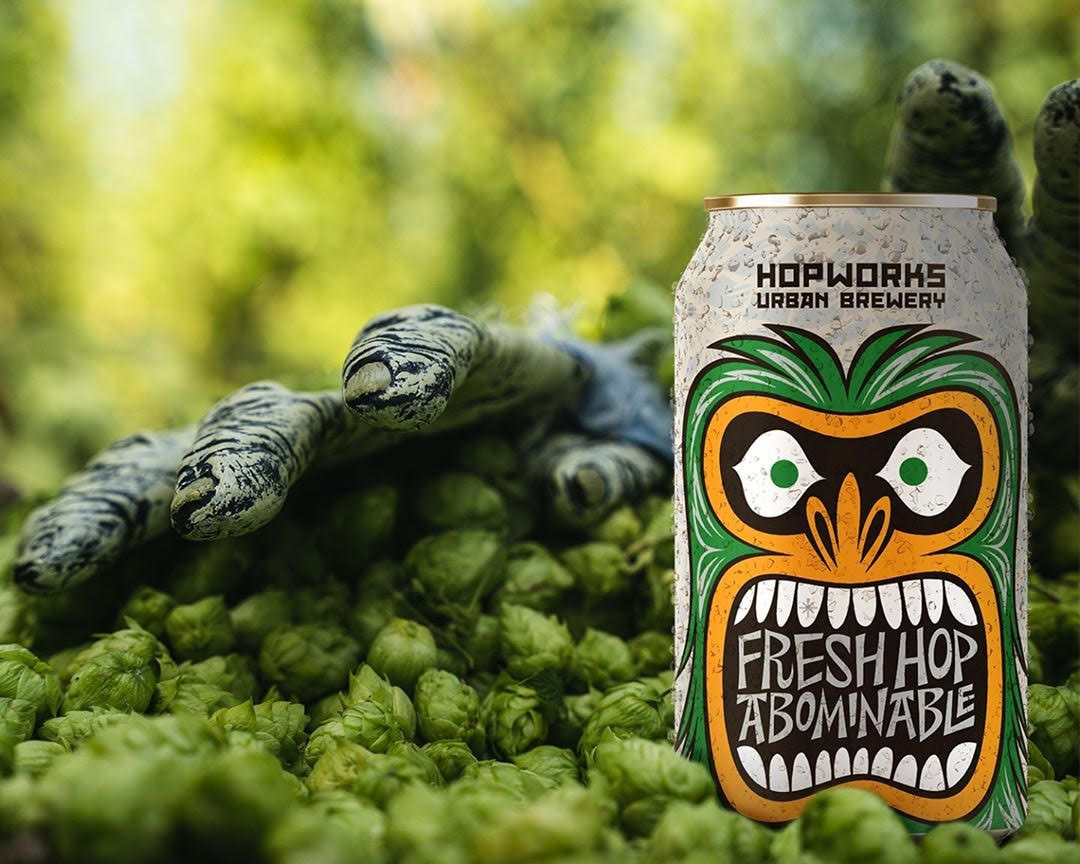 image of Fresh Hop Abominable courtesy of Hopworks Urban Brewery