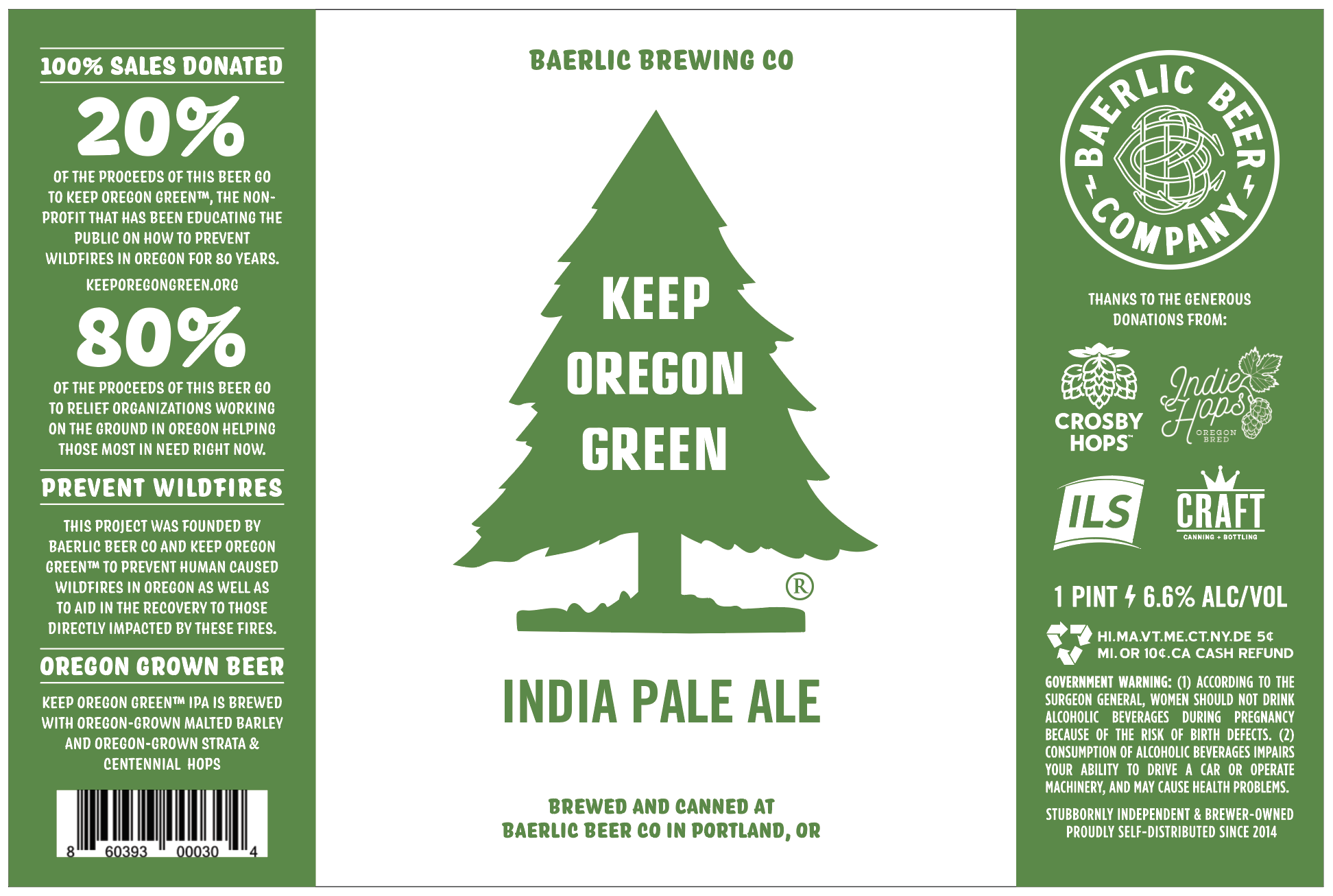 Baerlic Brewing Keep Oregon Green IPA to Fund Wildfire Relief and Prevention