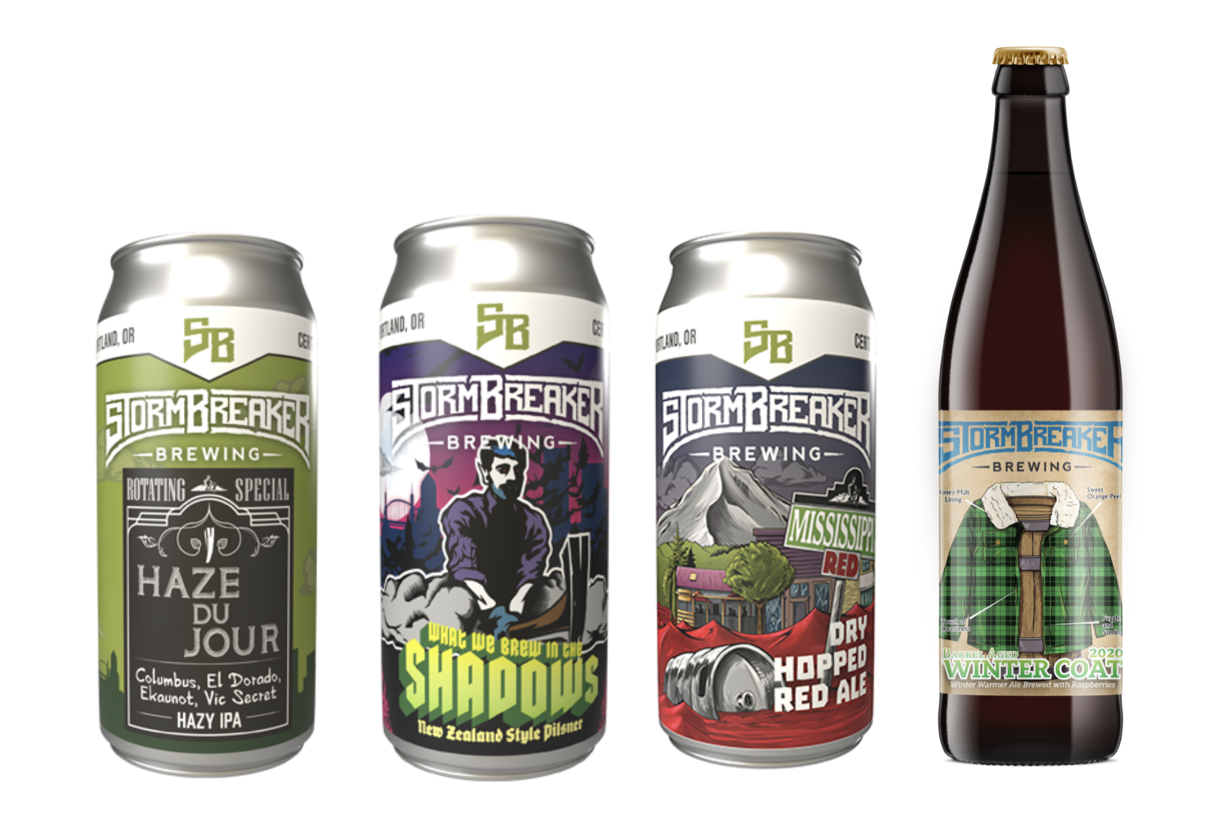 StormBreaker Brewing Releases Haze du Jour, What We Brew in the Shadows, Mississippi Red, and Barrel Aged Winter Coat 2020