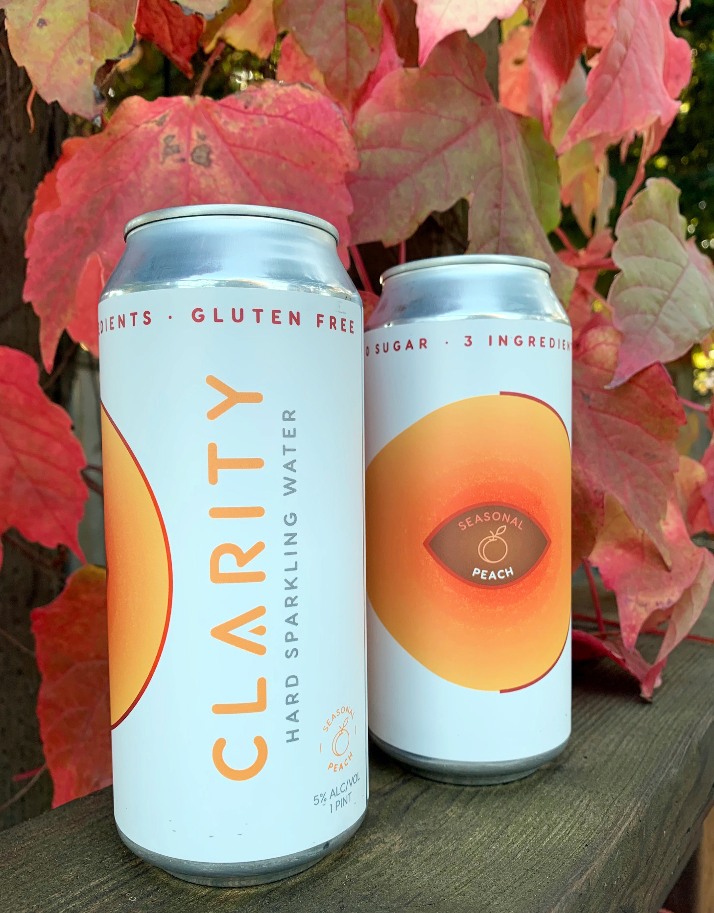 image of Clarity Peach courtesy of Clarity Hard Sparkling Water