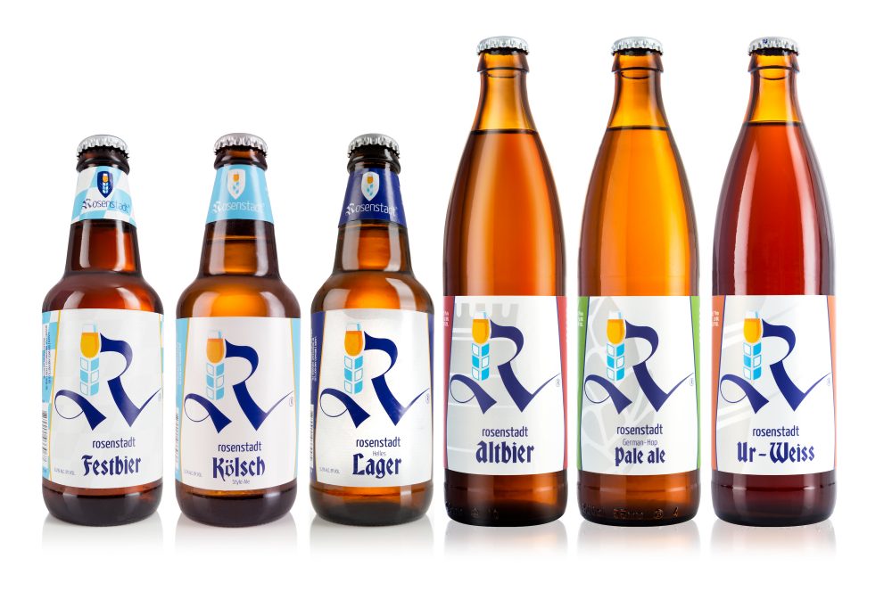 Rosenstadt Brewery bottle lineup. (Larson Images @jonpdx)