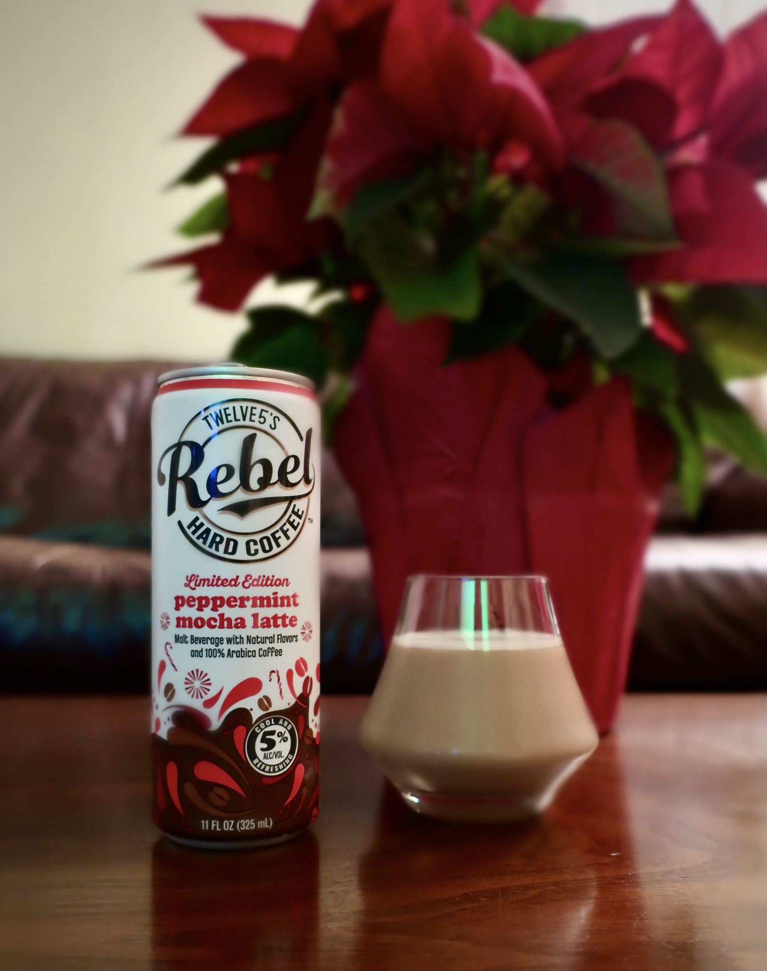 The limited-release REBEL Hard Coffee Peppermint Mocha Hard Latte.