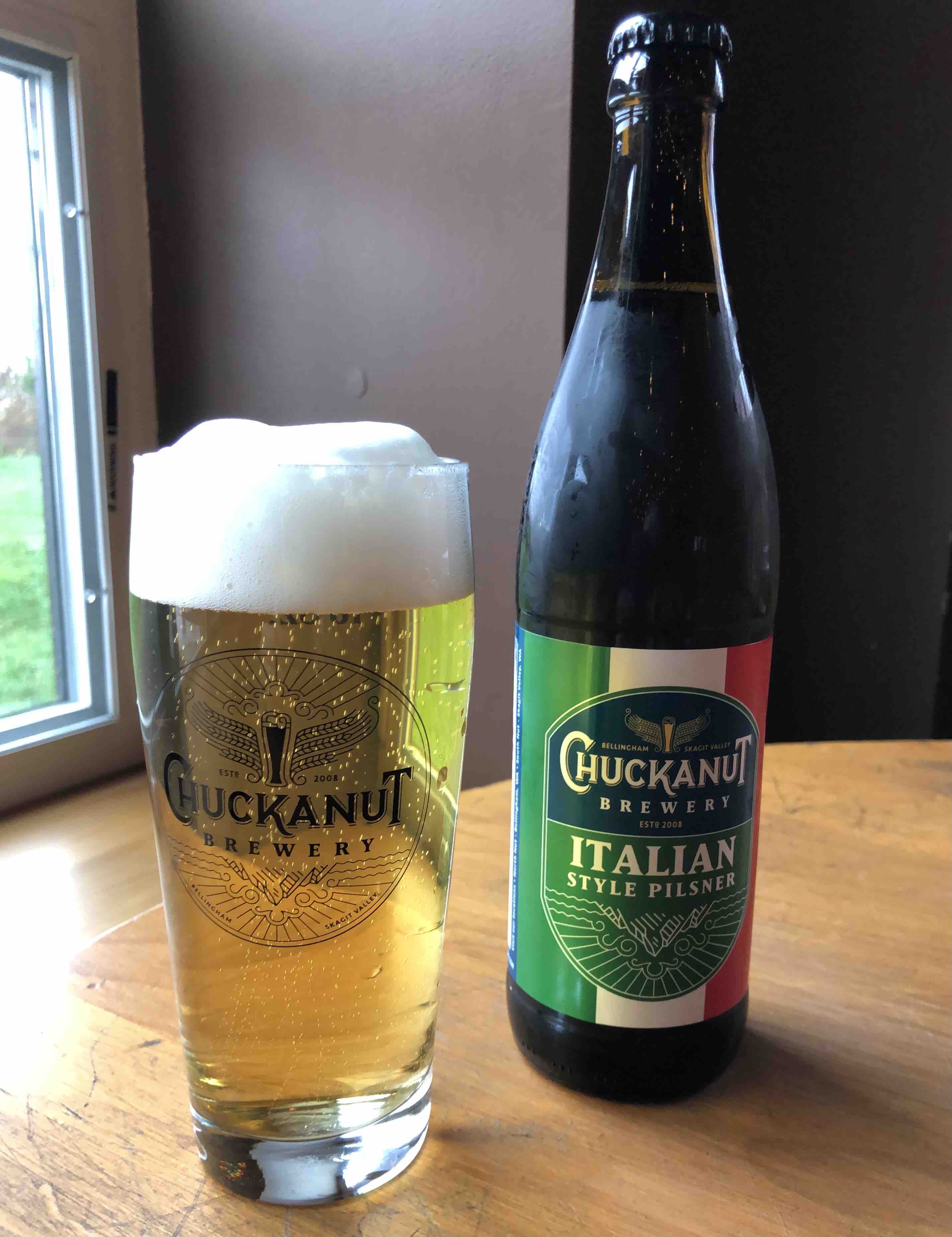 image of Chuckanut Italian Pilsner courtesy of Chuckanut Brewery