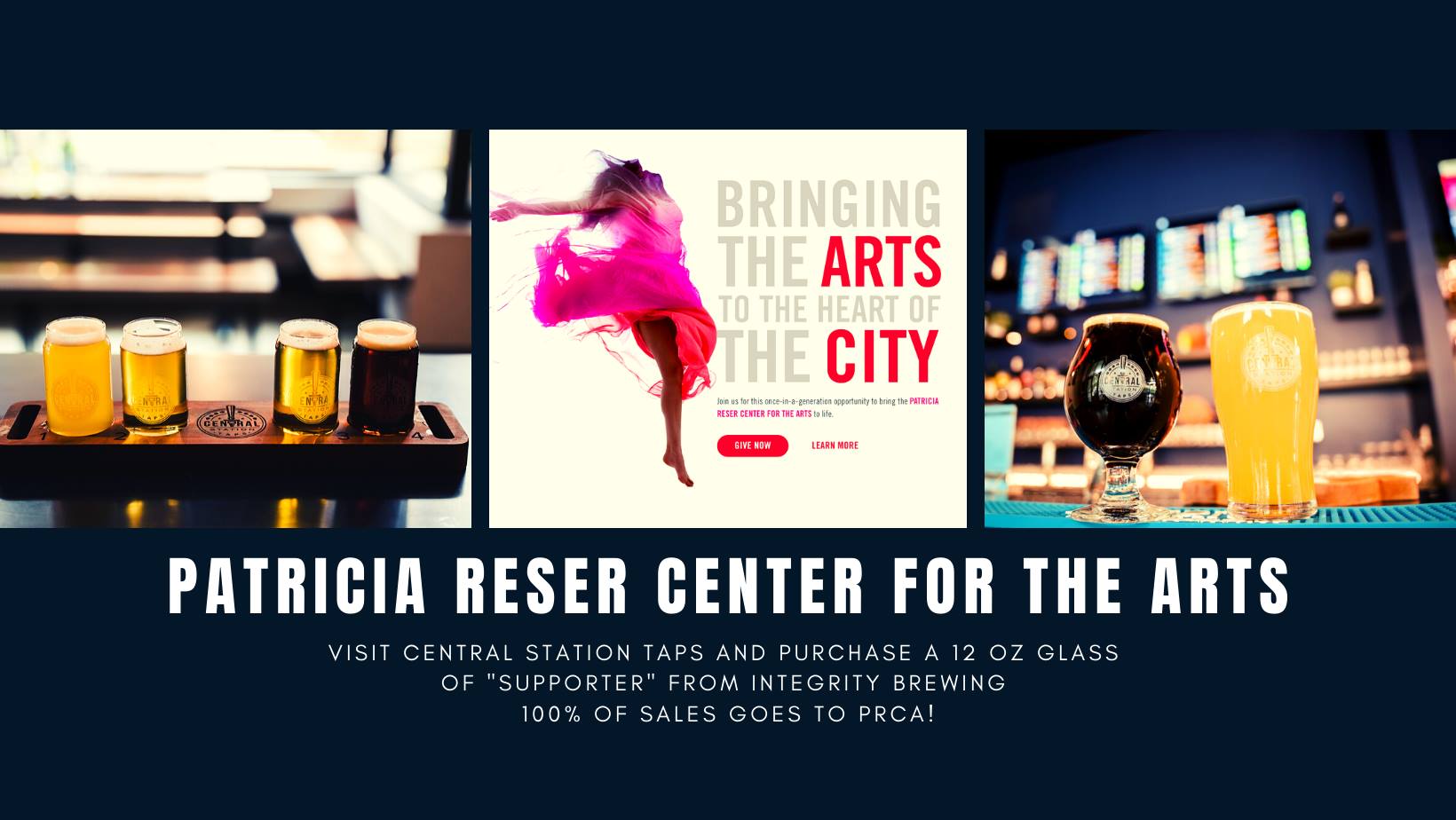 Central Station Taps & Integrity Brewing Partner with the Patricia Reser Center for the Arts
