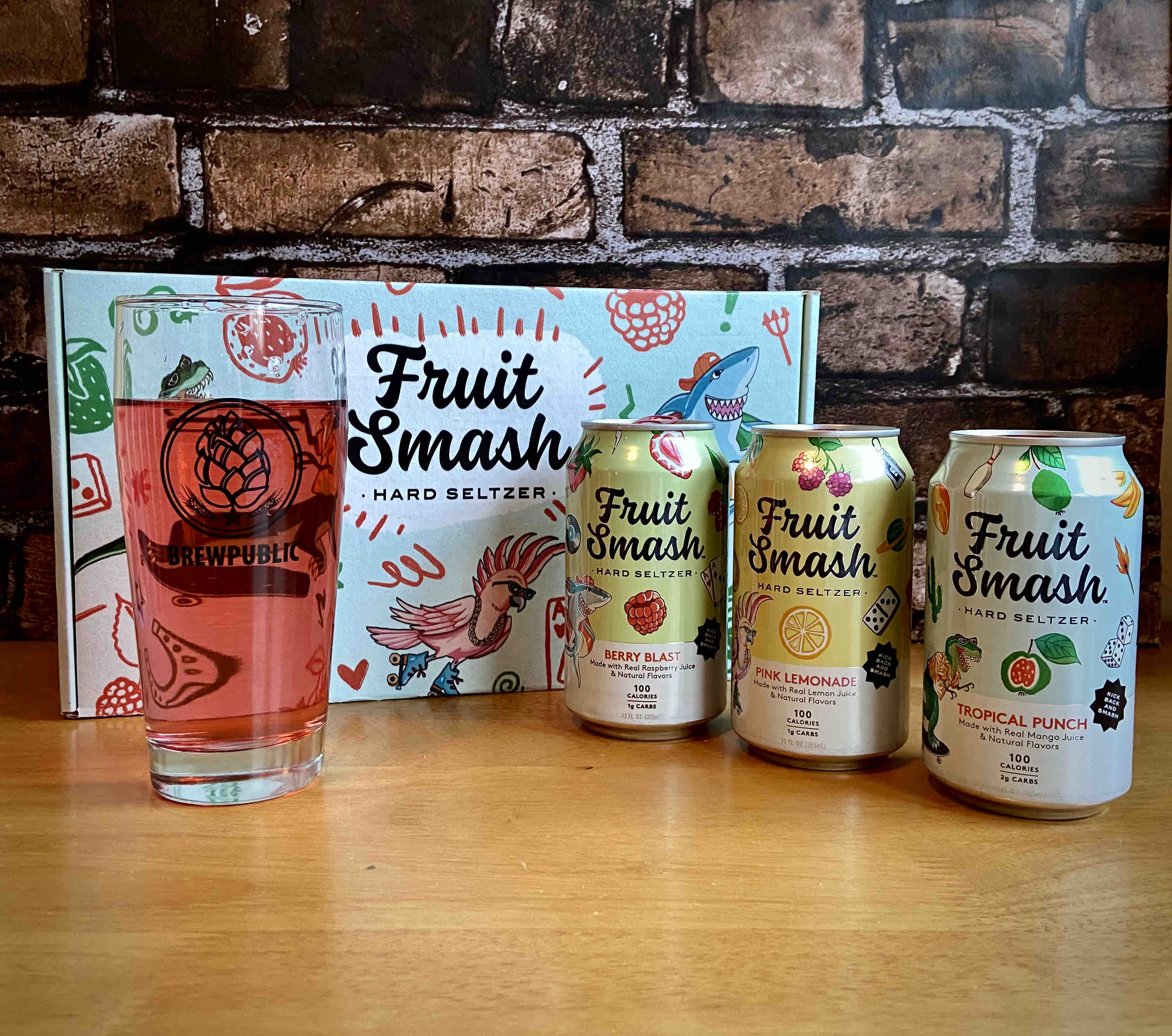 The lineup of Fruit Smash, a new hard seltzer from New Belgium Brewing.