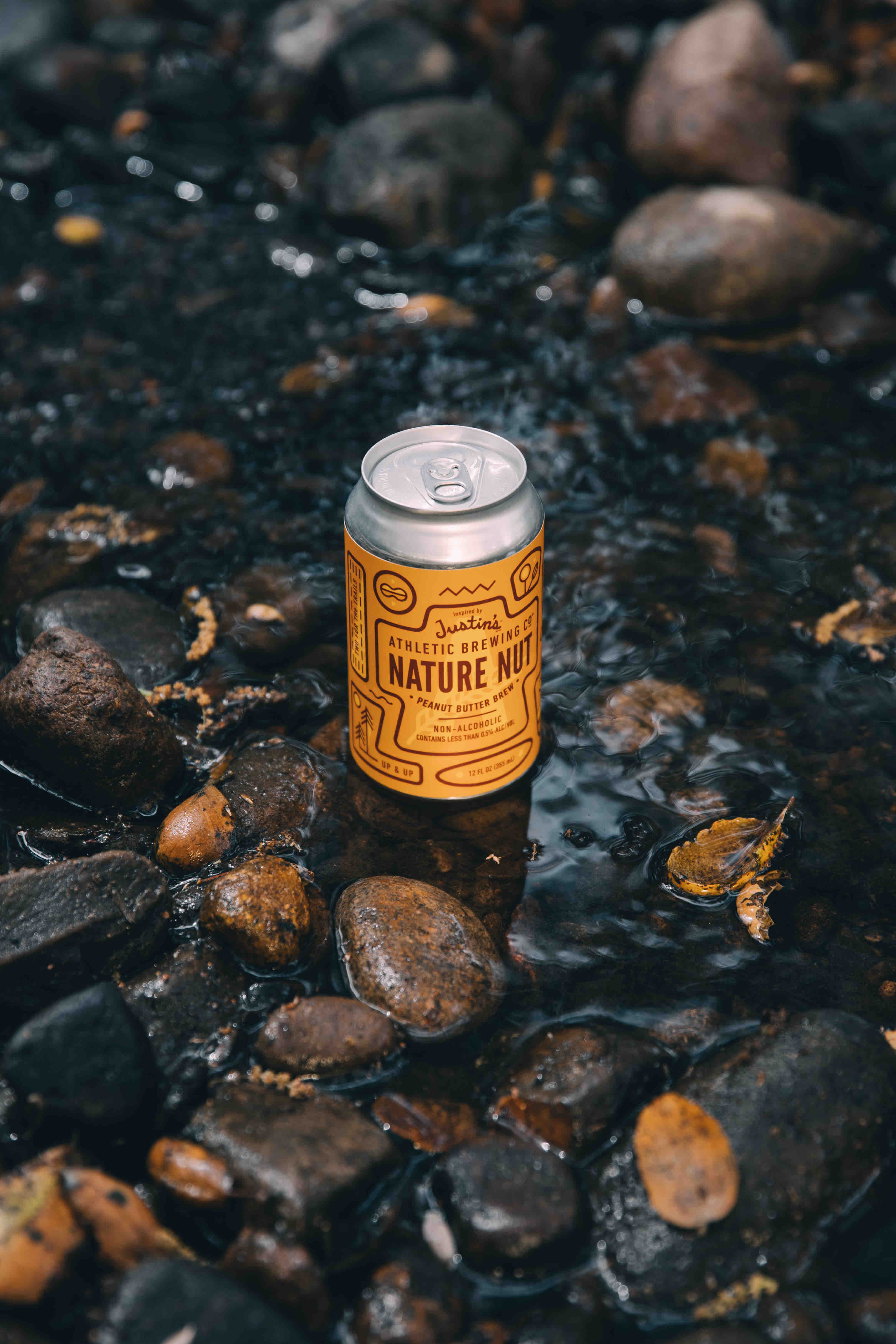 image of Nature Nut, a beer brewed with Justin's to benefit the Rocky Mountain Conservancy courtesy of Athletic Brewing Company