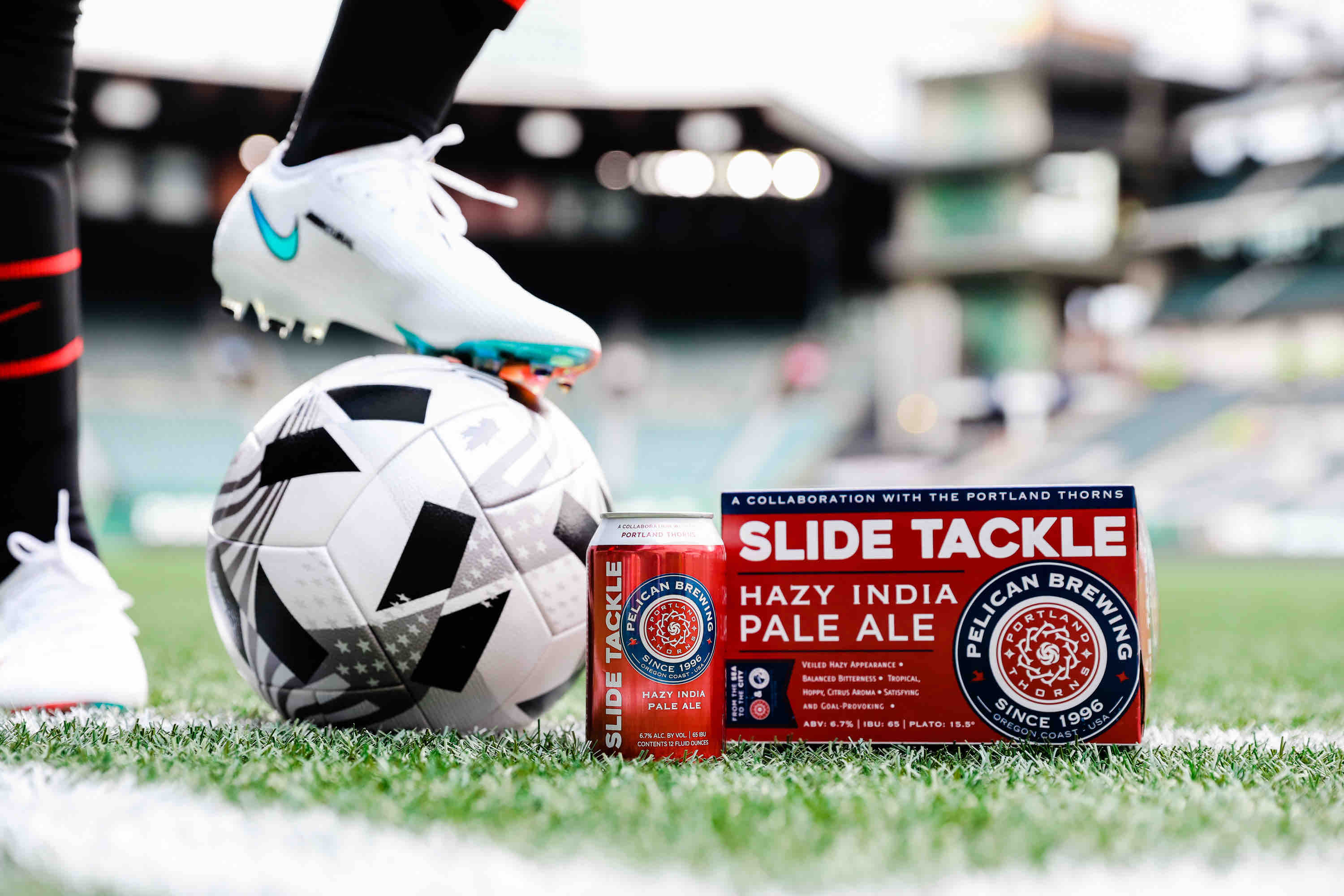 image of Slide Tackle IPA, a new beer for the Portland Thorns courtesy of Pelican Brewing