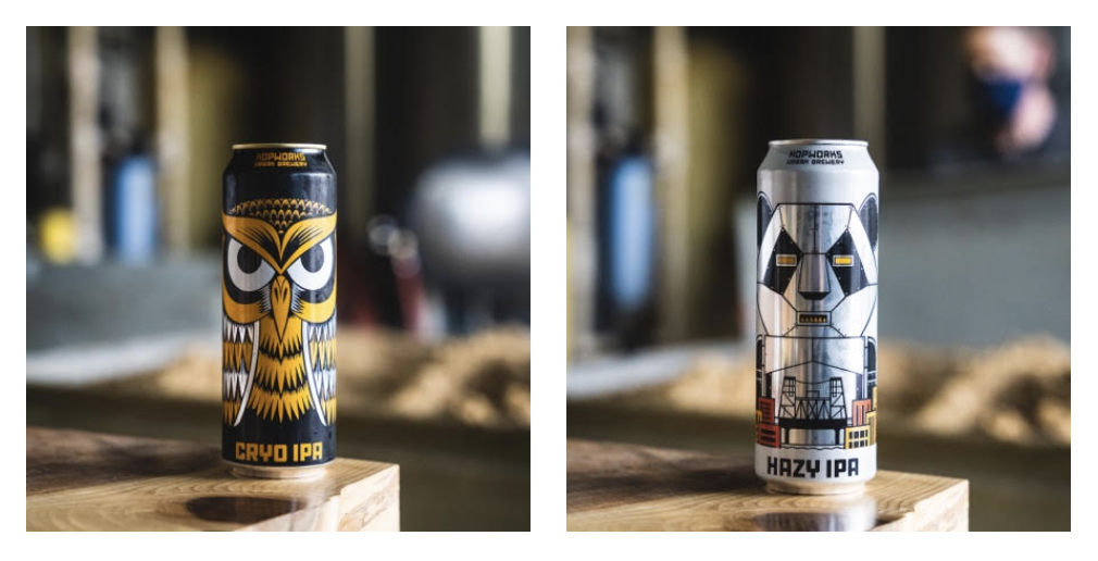 Robot Panda Hazy IPA Beer Can HUB Brewing Company Oregon Craft Micro Brew 