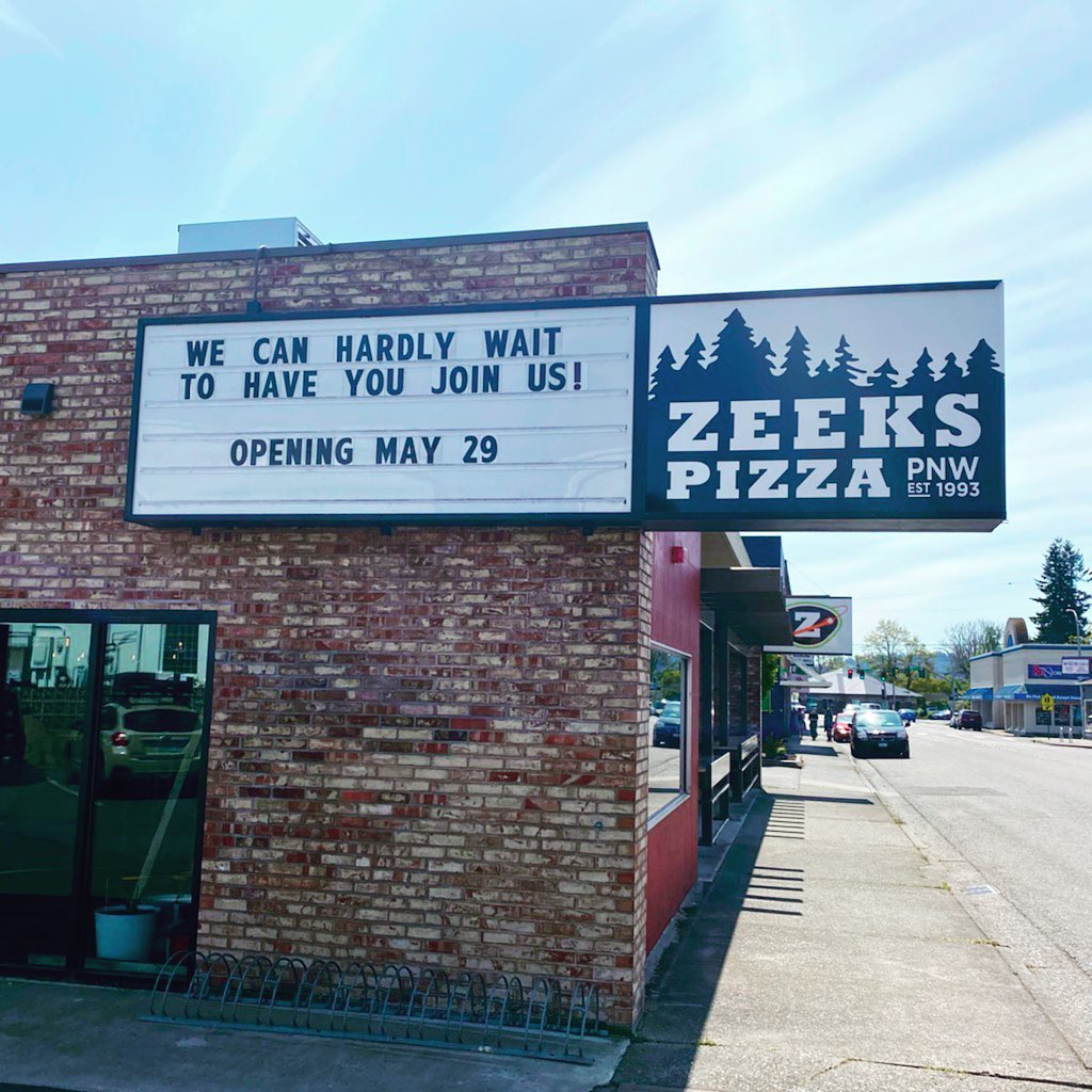 Zeeks Pizza to open in Bellingham, Washington. (image courtesy of Zeeks Pizza - Bellingham)